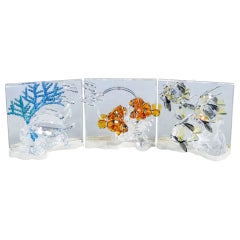 SWAROVSKI-Kristallskulptur „Wonders of the Sea“, Triptychon. Österreich, 2005–2007