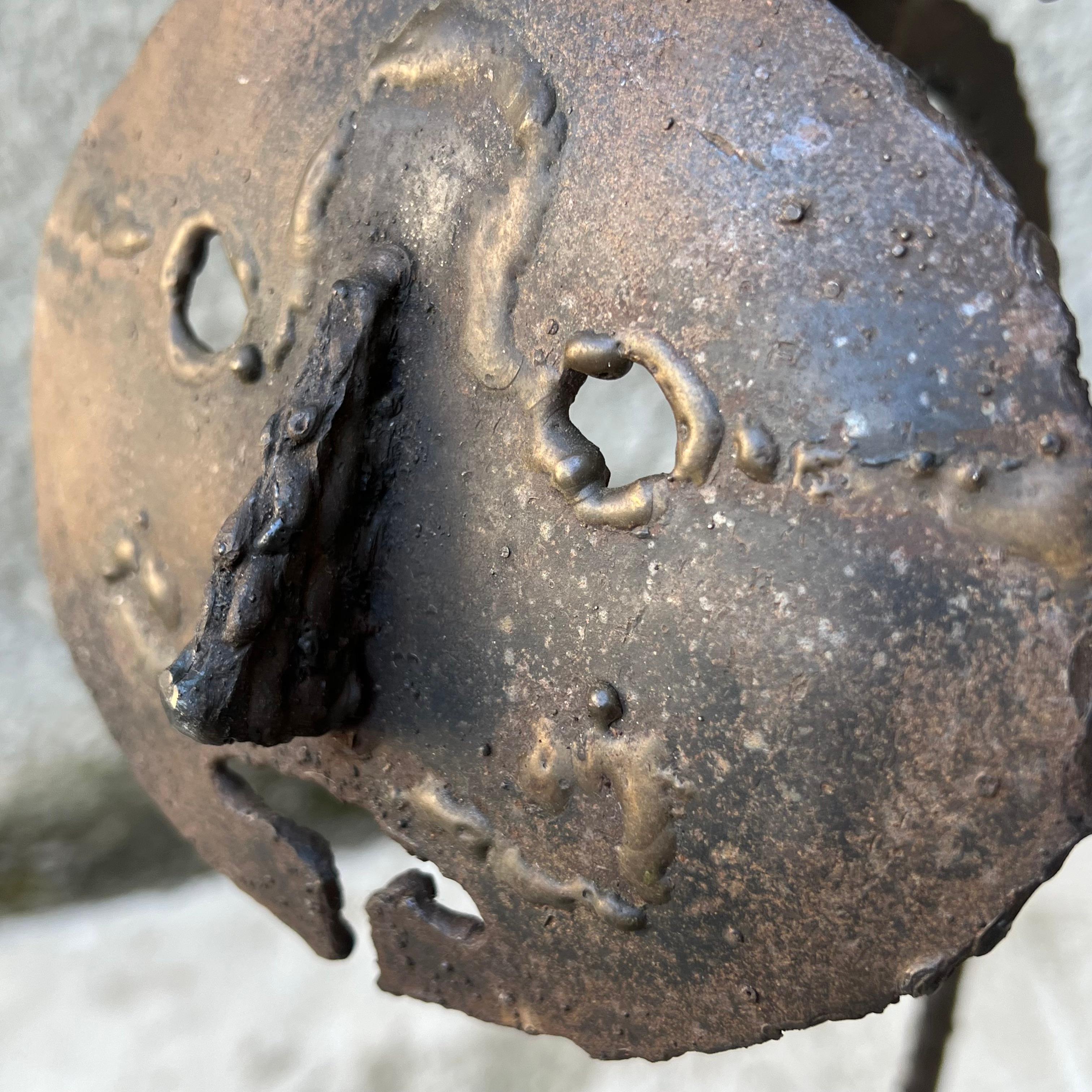 Brutalist Iron Sculpture - Italy - 1950s - Attributed to Marcello Fantoni For Sale 5