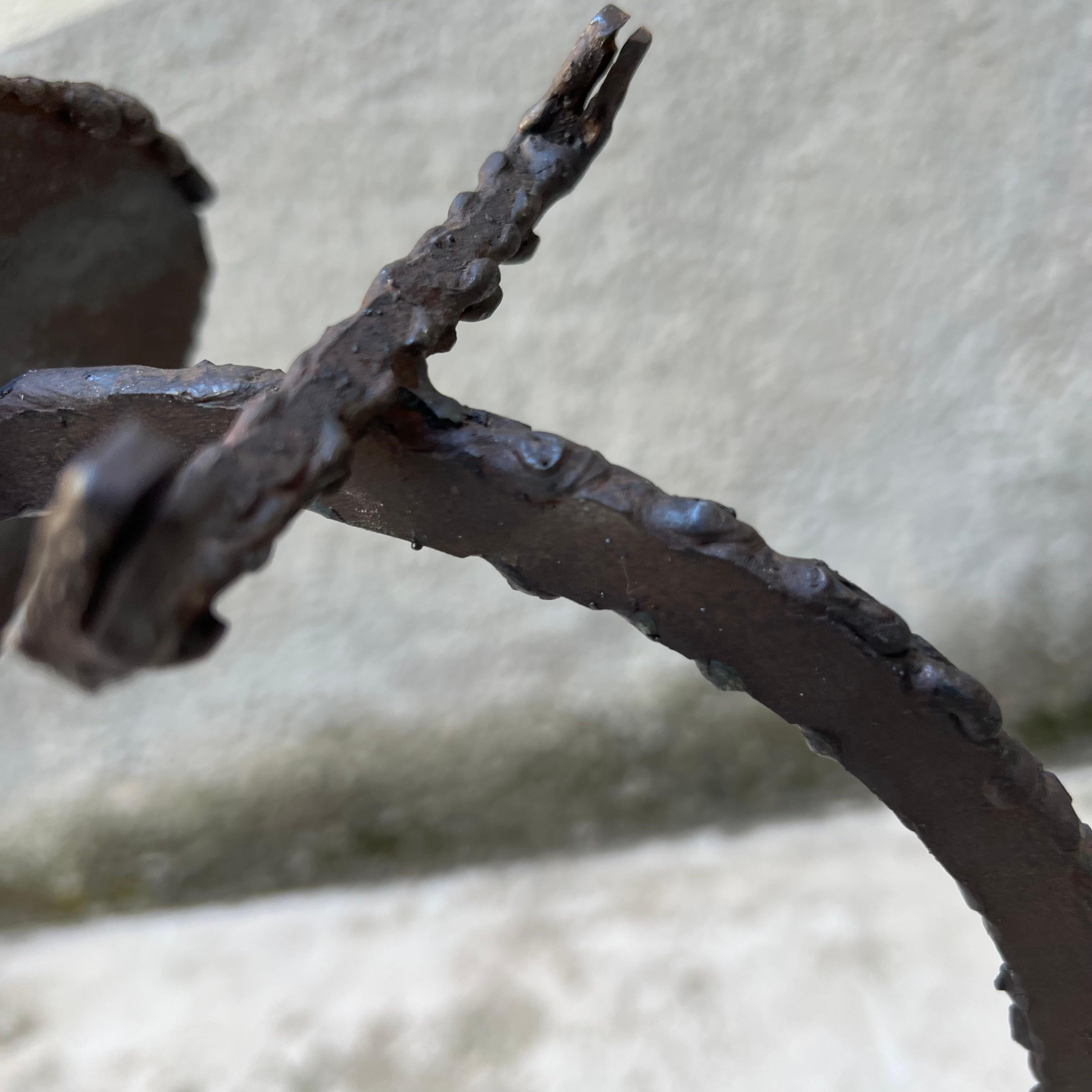 Brutalist Iron Sculpture - Italy - 1950s - Attributed to Marcello Fantoni For Sale 9