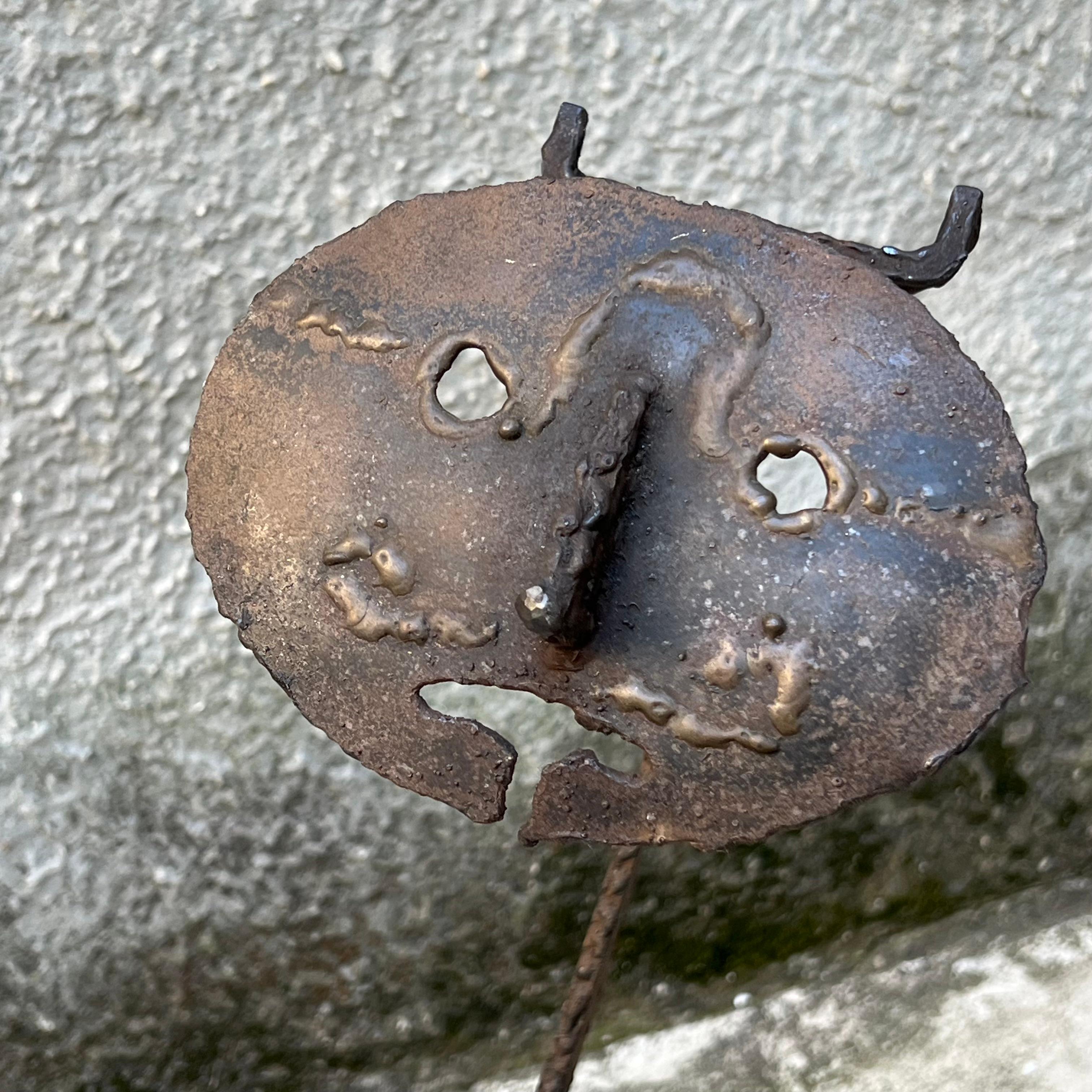 Brutalist Iron Sculpture - Italy - 1950s - Attributed to Marcello Fantoni For Sale 1
