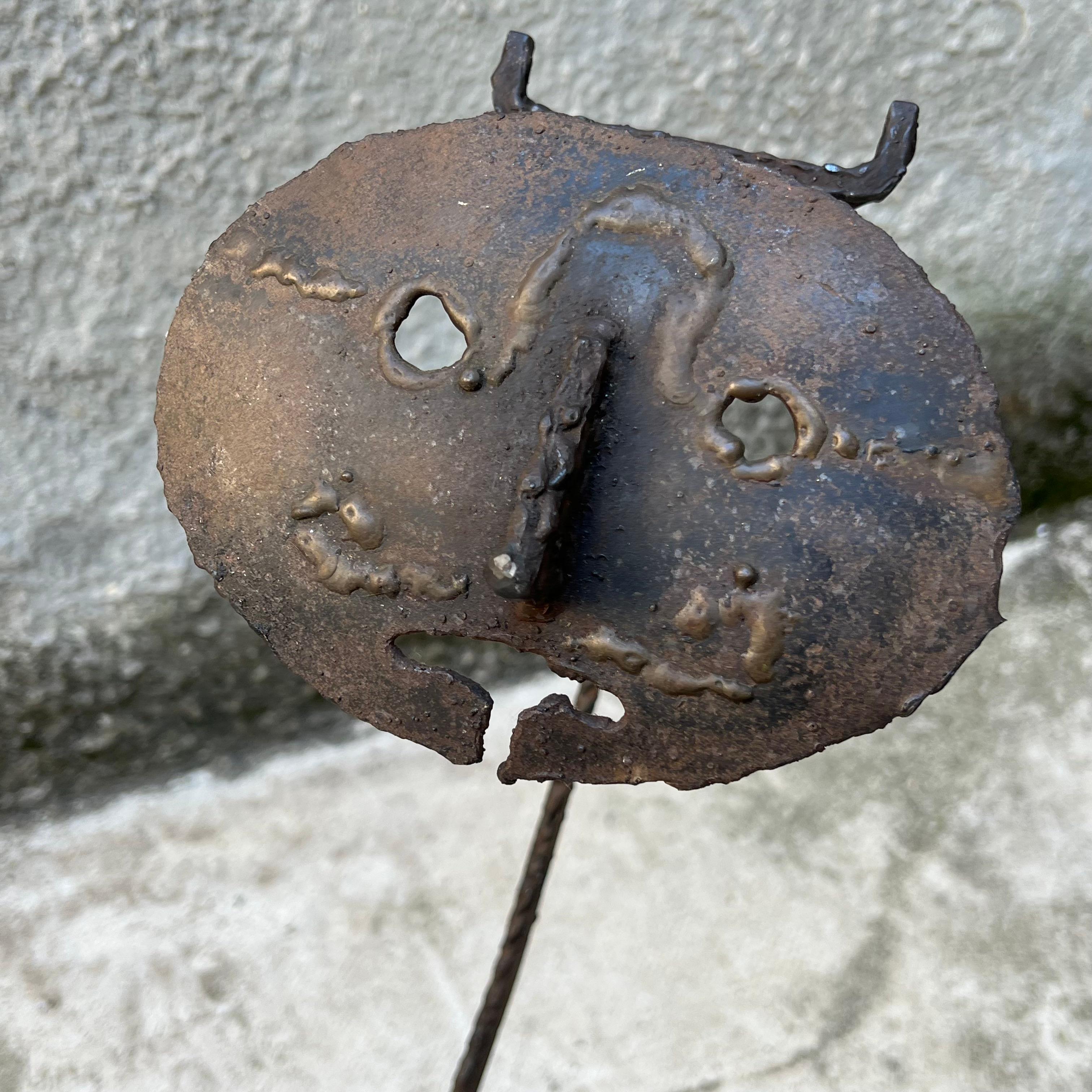 Brutalist Iron Sculpture - Italy - 1950s - Attributed to Marcello Fantoni For Sale 3