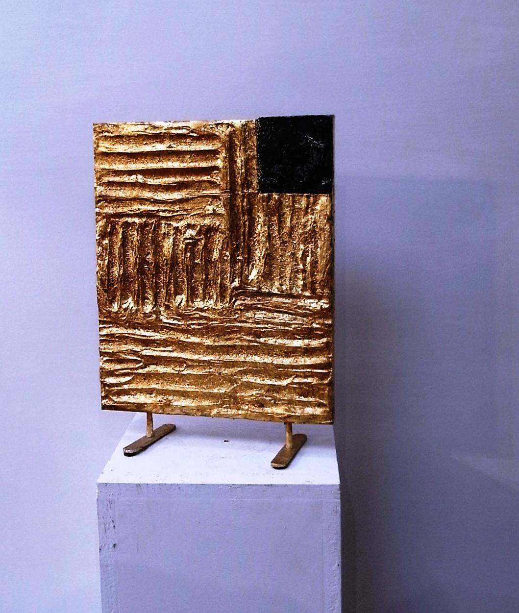 Blattgold-Skulptur, carre' gold im Zustand „Gut“ im Angebot in Felino, IT