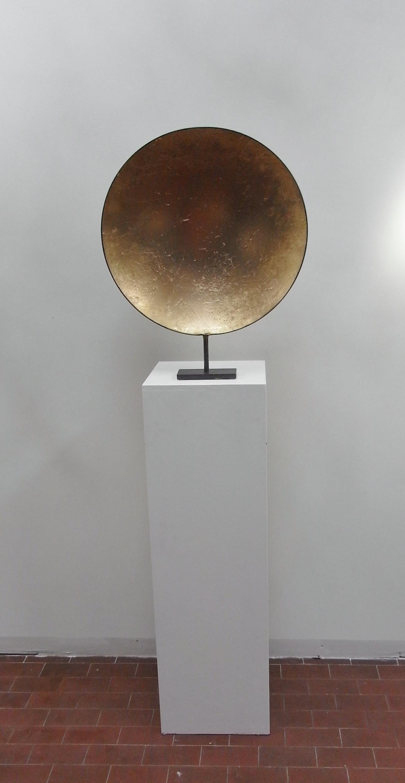 XXIe siècle et contemporain Scultura en Foglia Oro Moon di Berni Valter
