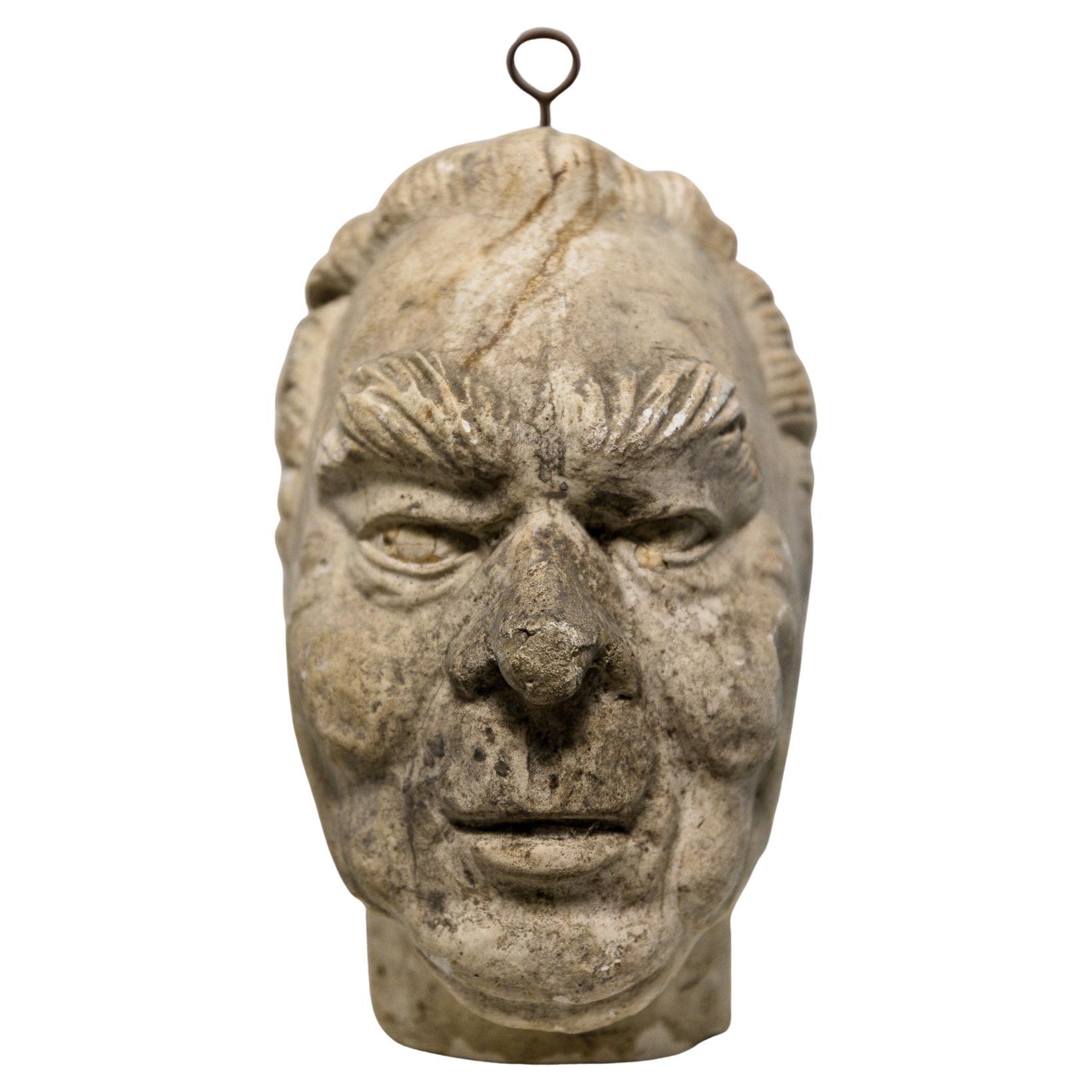 Scultura in gesso raffigurante testa di uomo - anni 
60 en venta