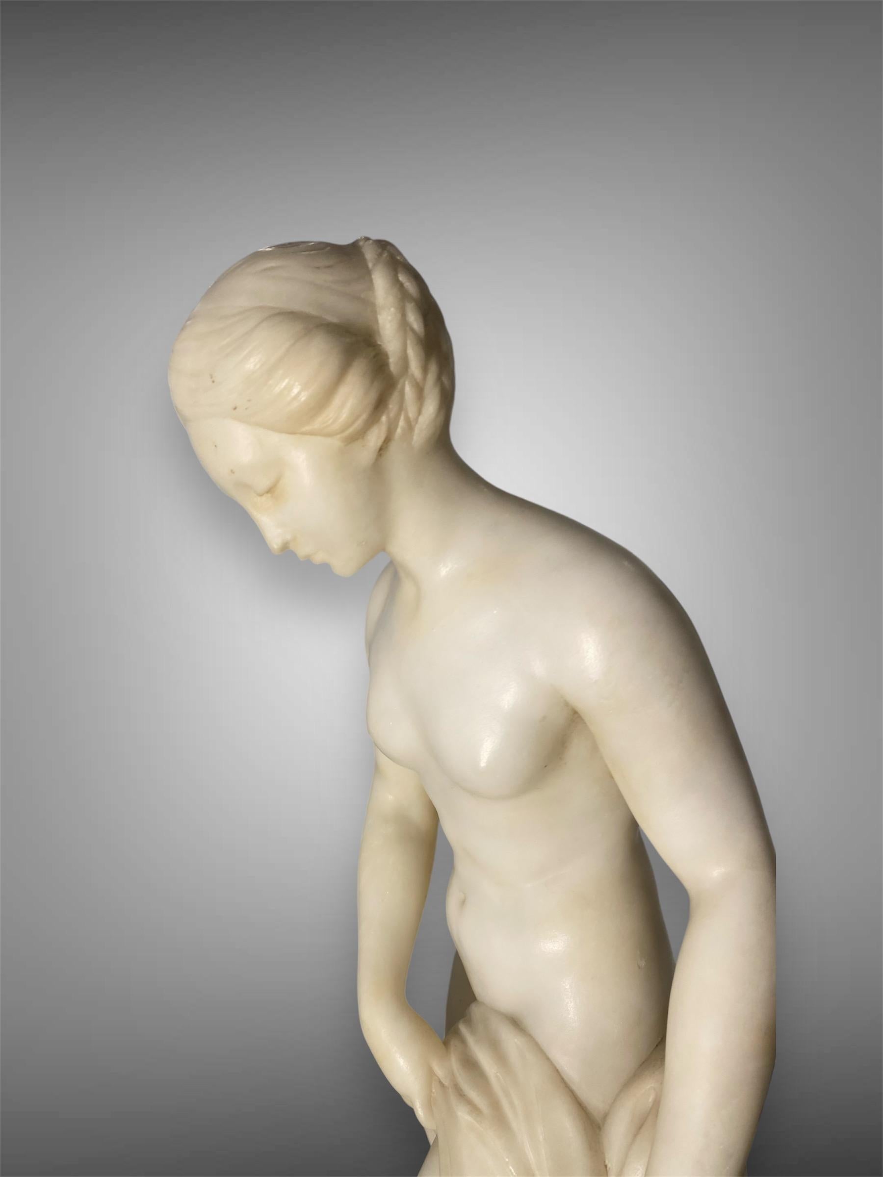 19th Century Scultura in marmo bianco di Carrara del XIX secolo 