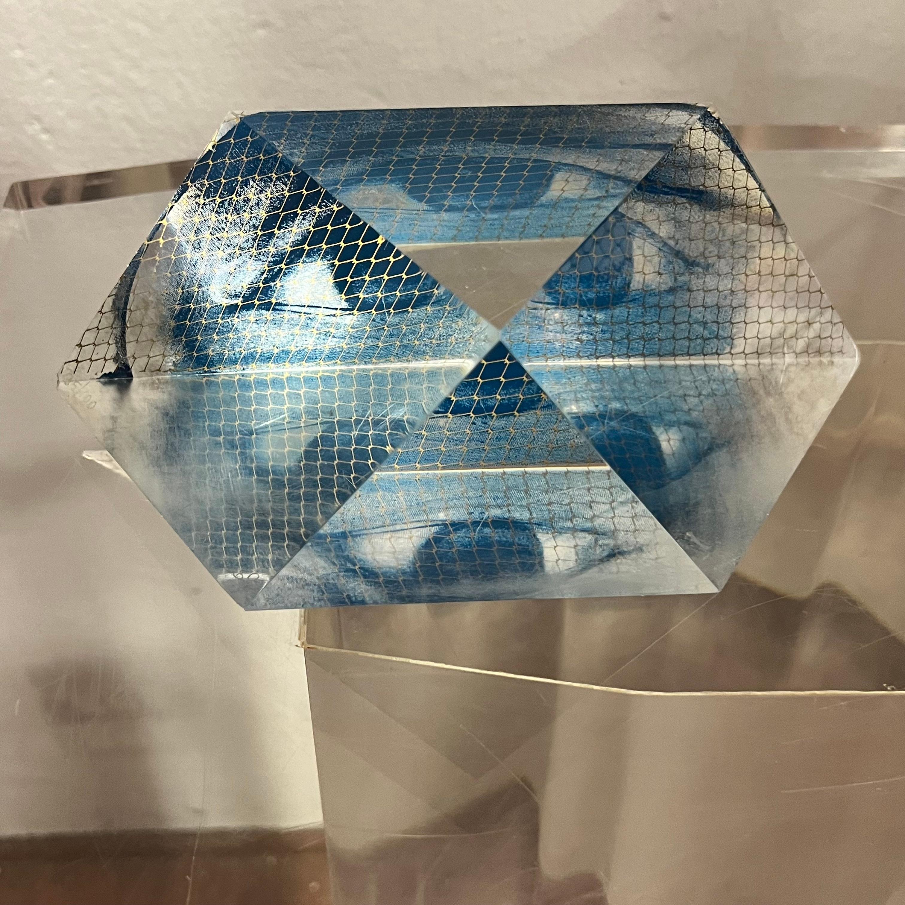Italian Plexiglass Sculpture - Two Screen Printed Multiples Signed and Numbered - 100 pcs. For Sale
