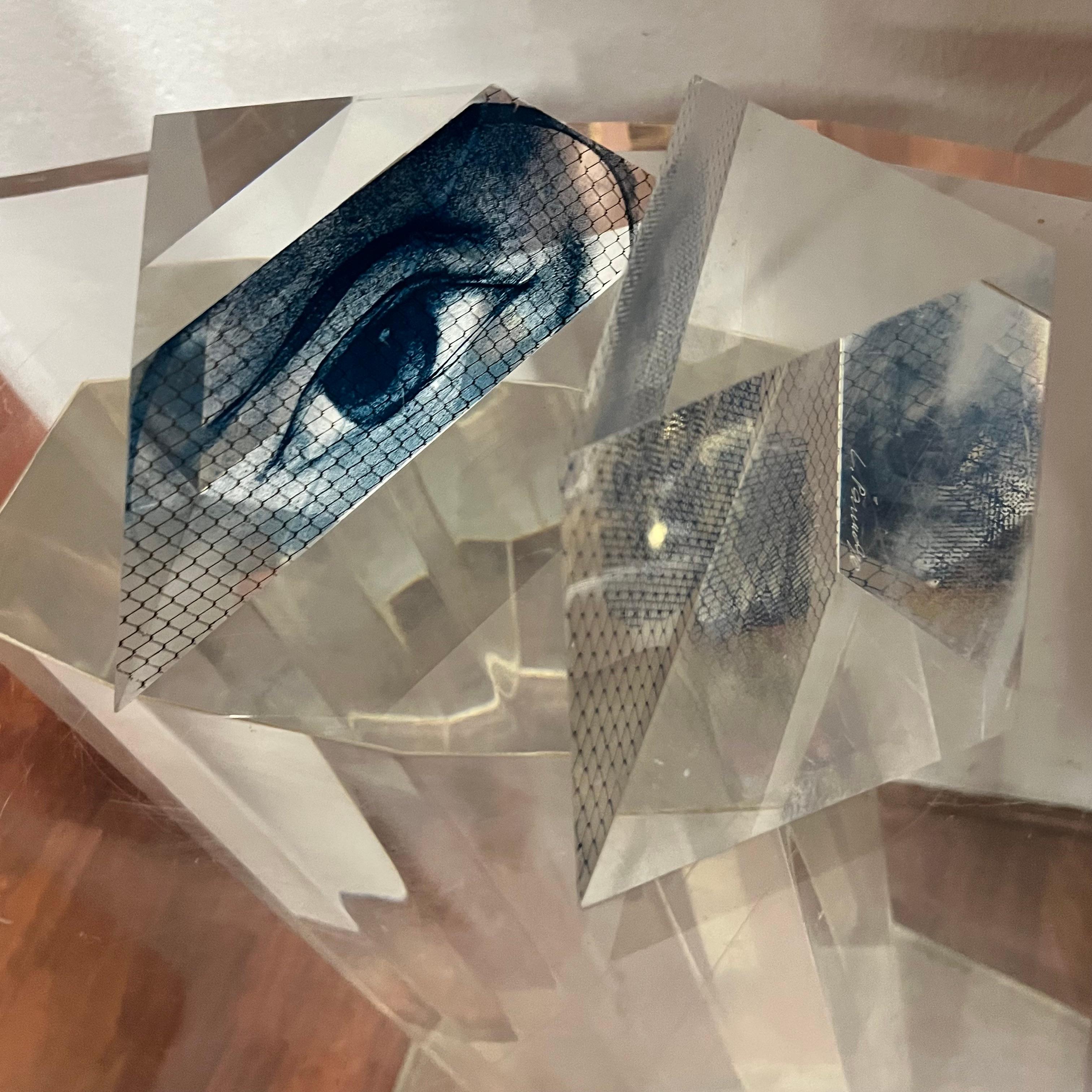 Plexiglass Sculpture - Two Screen Printed Multiples Signed and Numbered - 100 pcs. For Sale 3