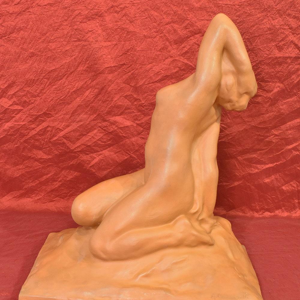 Scultura  En Terracota, Nudo de Giovane Donna, Art Déco, Escultor italiano, XX. French en venta