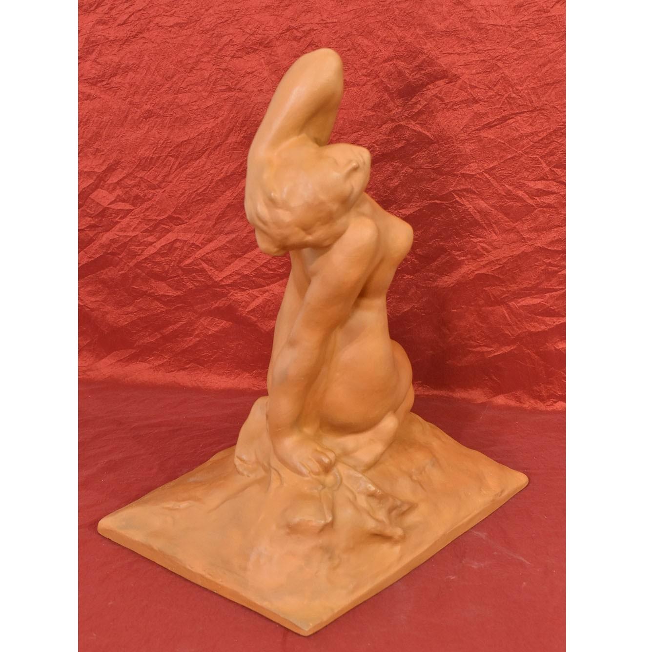 Scultura  En Terracota, Nudo de Giovane Donna, Art Déco, Escultor italiano, XX. 20th Century en venta