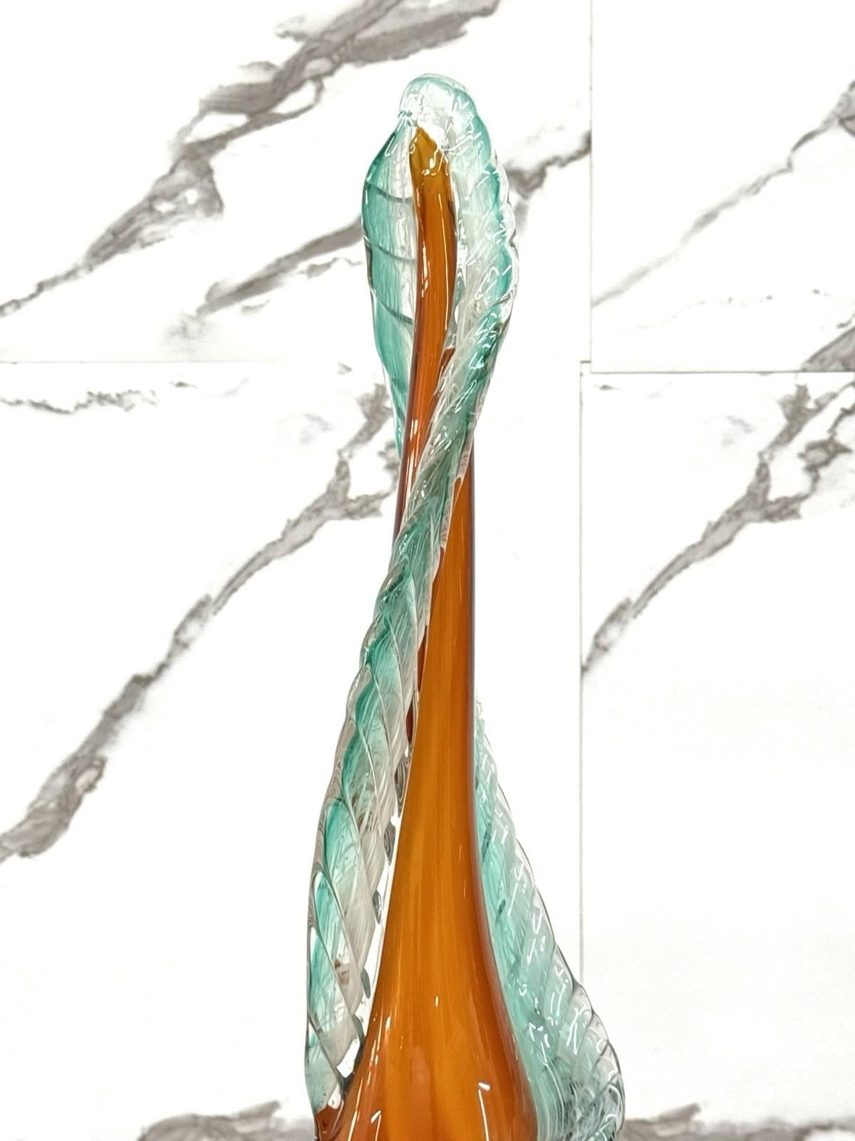 Italian Scultura in Vetro a Spirale Arte Decorativa degli anni '70 en vente