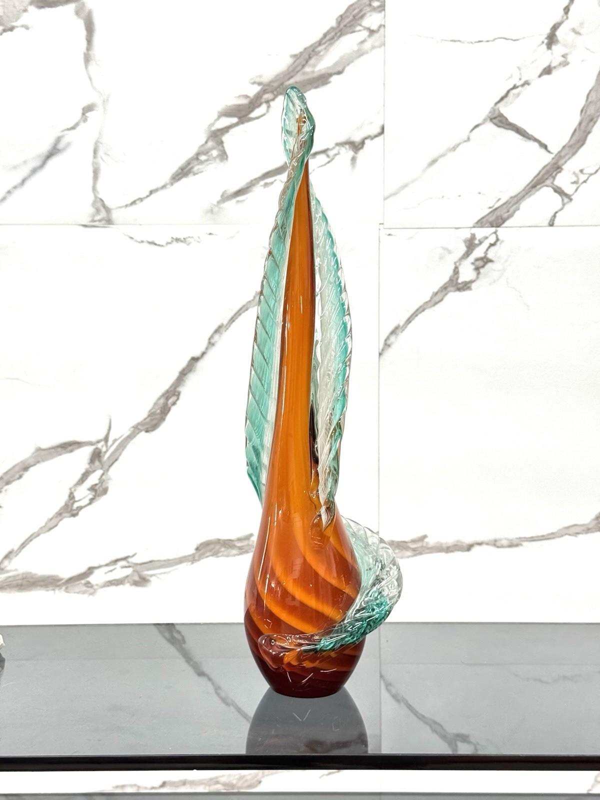 Late 20th Century Scultura in Vetro a Spirale Arte Decorativa degli anni '70 en vente