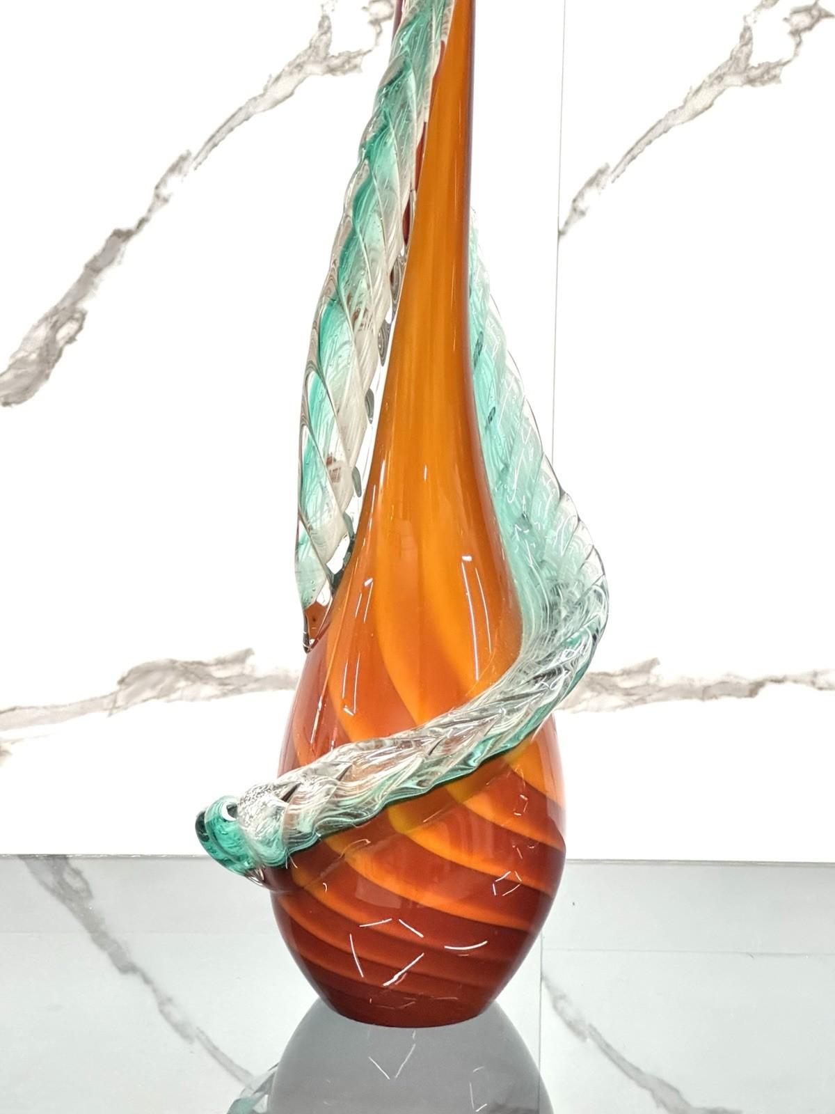 Verre Scultura in Vetro a Spirale Arte Decorativa degli anni '70 en vente