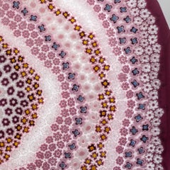 Sculpture en verre de Murano AGATE bleu diamètre 35 cm rose