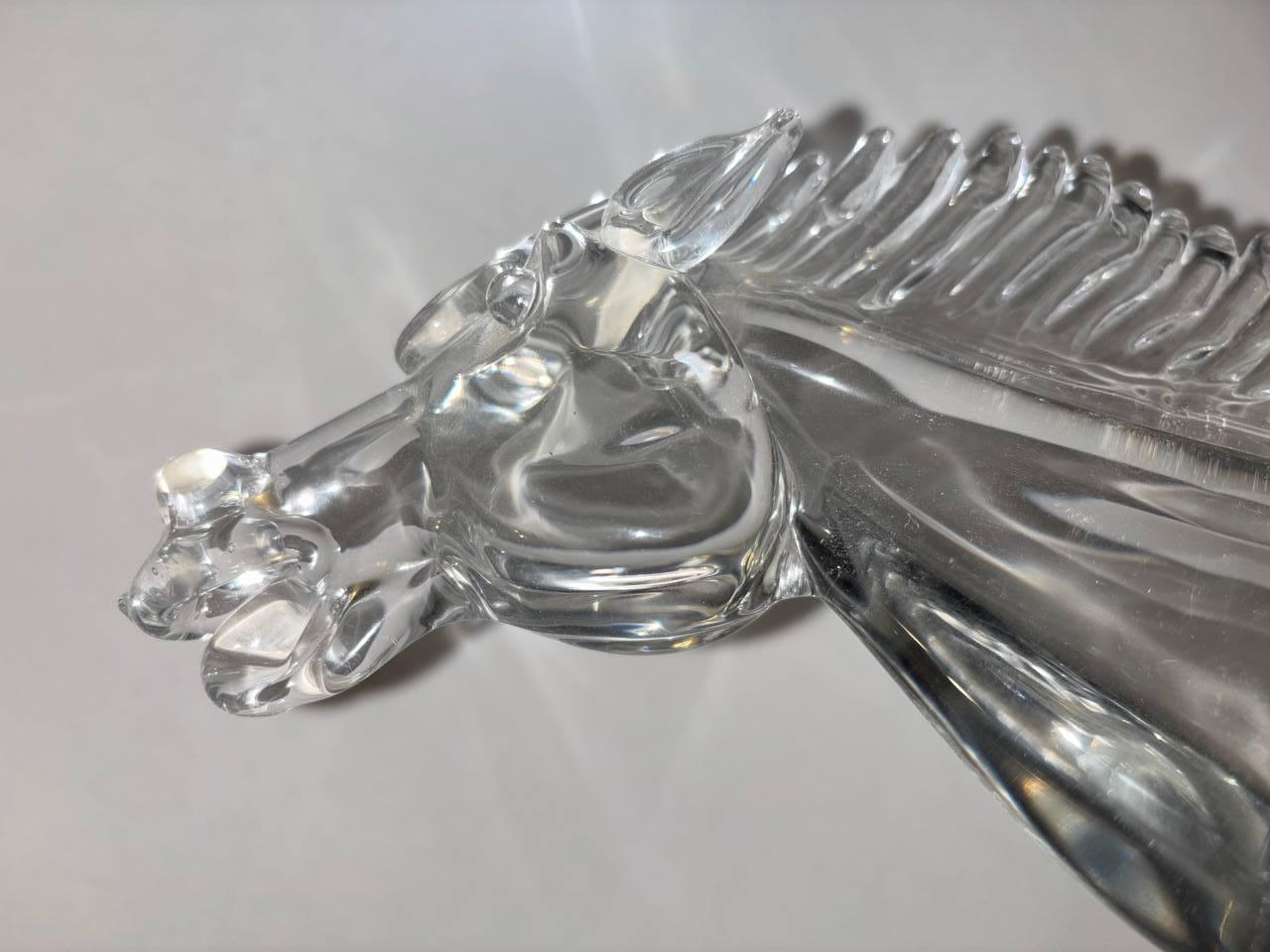 Durchsichtiges Pferd Skulptur aus Muranoglas von Zanella Arnaldo 1980 (Late 20th Century) im Angebot