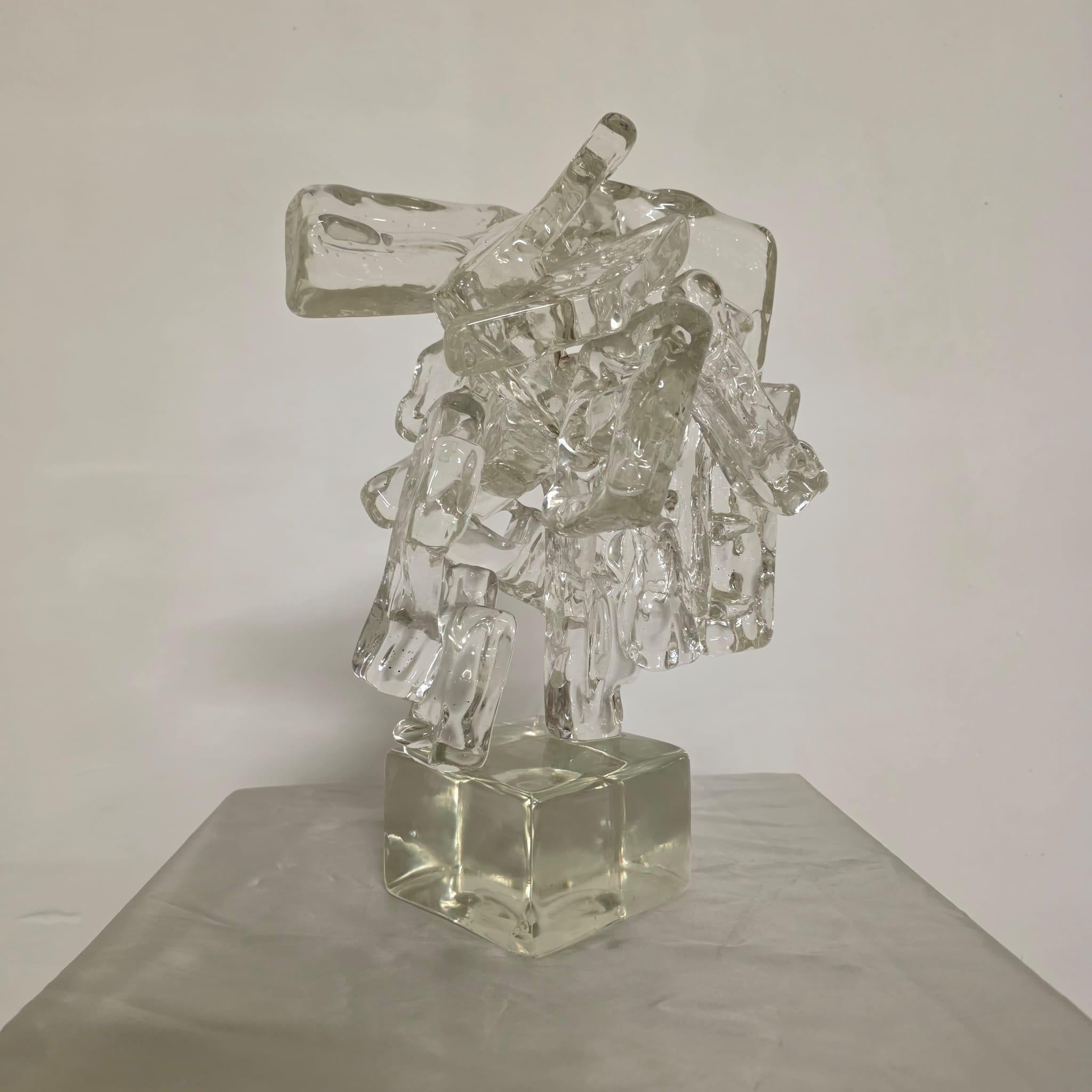 Verre Sculpture en verre de Murano par Ermanno Nason, 1969 en vente