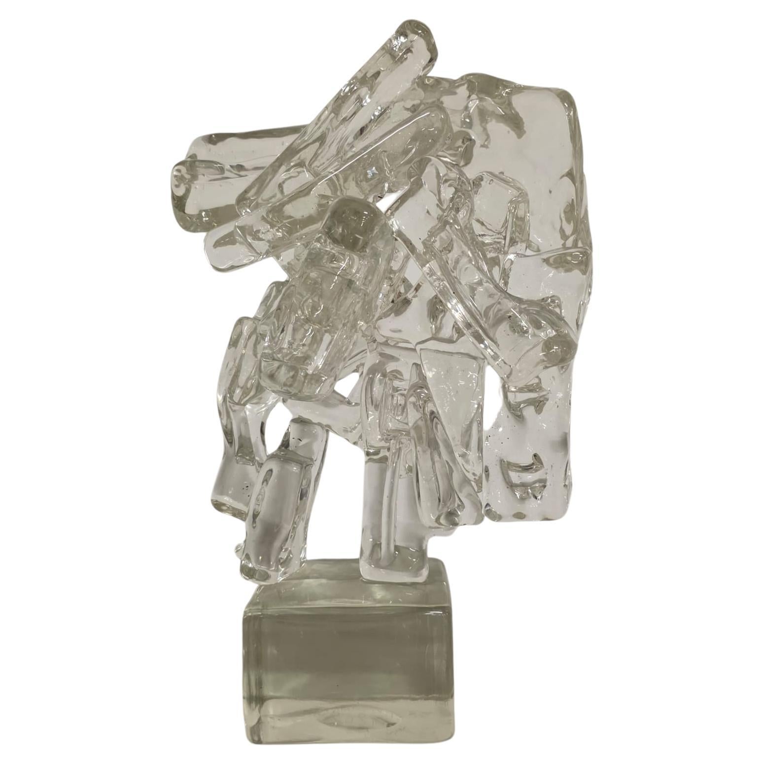 Sculpture en verre de Murano par Ermanno Nason, 1969 en vente