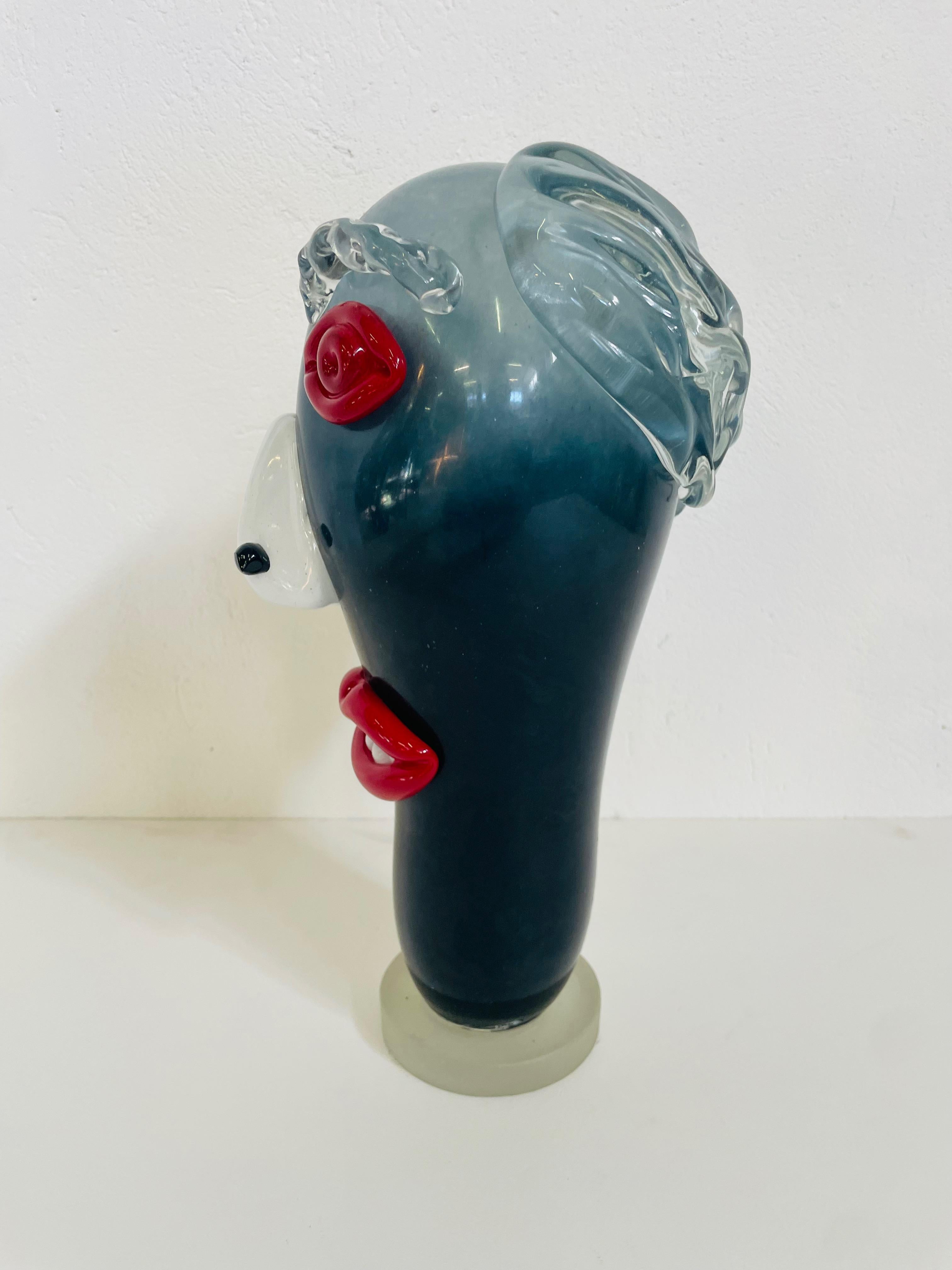 Escultura de vidrio de Roberto Scapa Moderno de mediados de siglo en venta