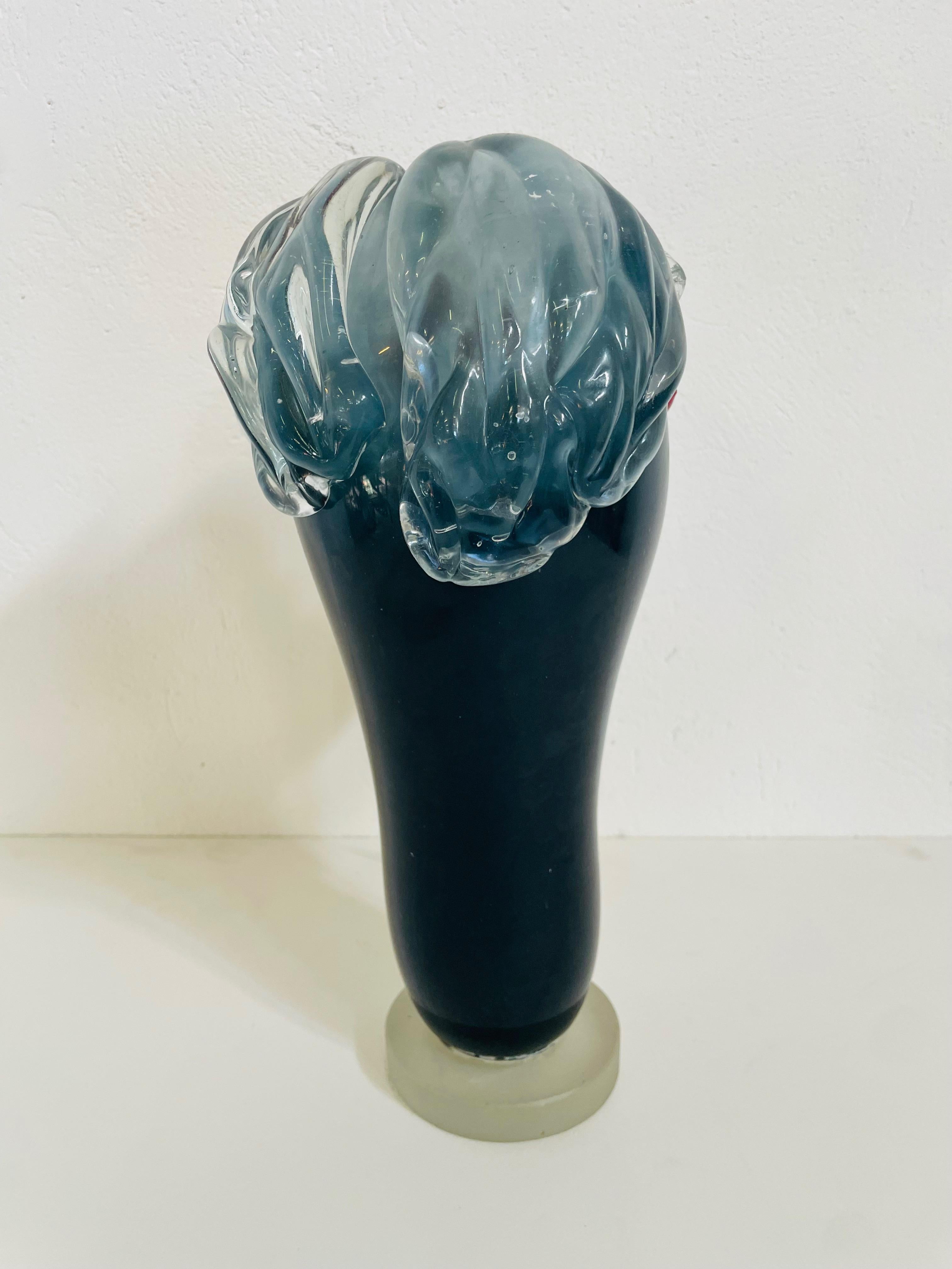 Escultura de vidrio de Roberto Scapa Italian en venta