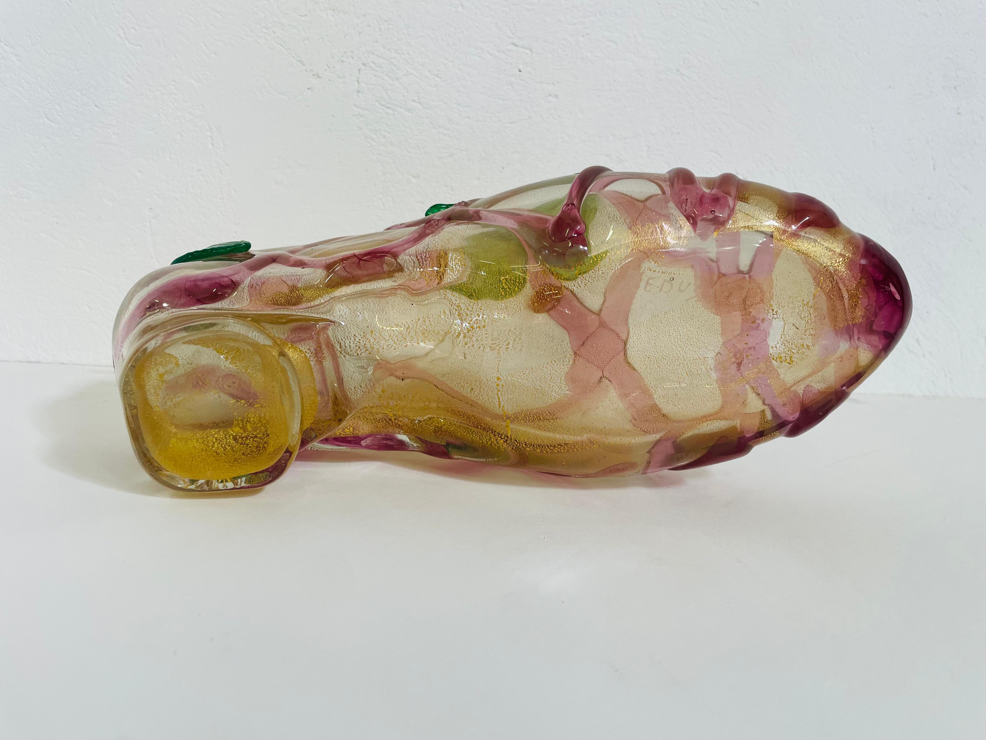 Sculpture en verre Scarpa de Pino Signoretto pour Redusart en vente 6