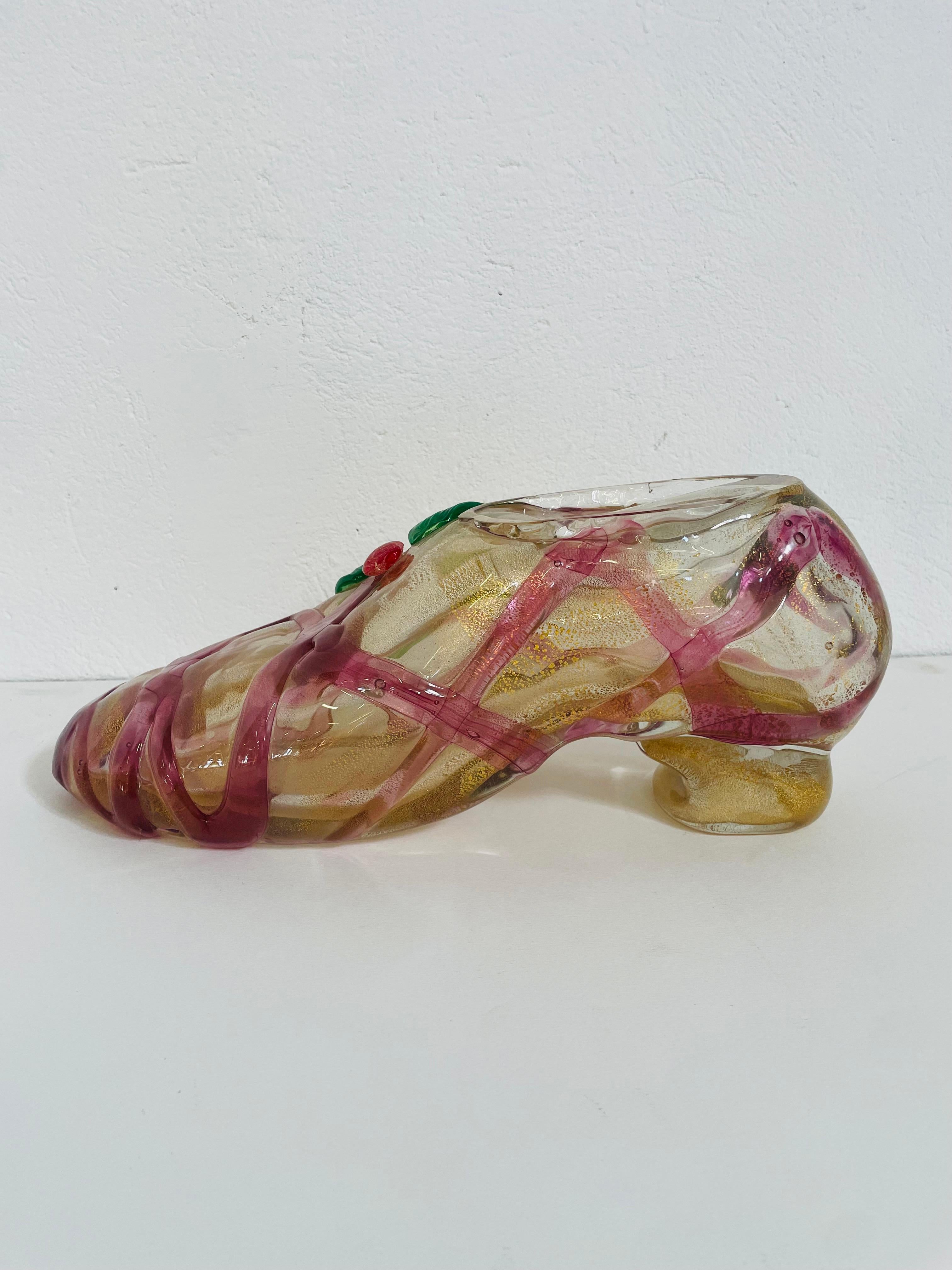 Italian Sculpture en verre Scarpa de Pino Signoretto pour Redusart en vente