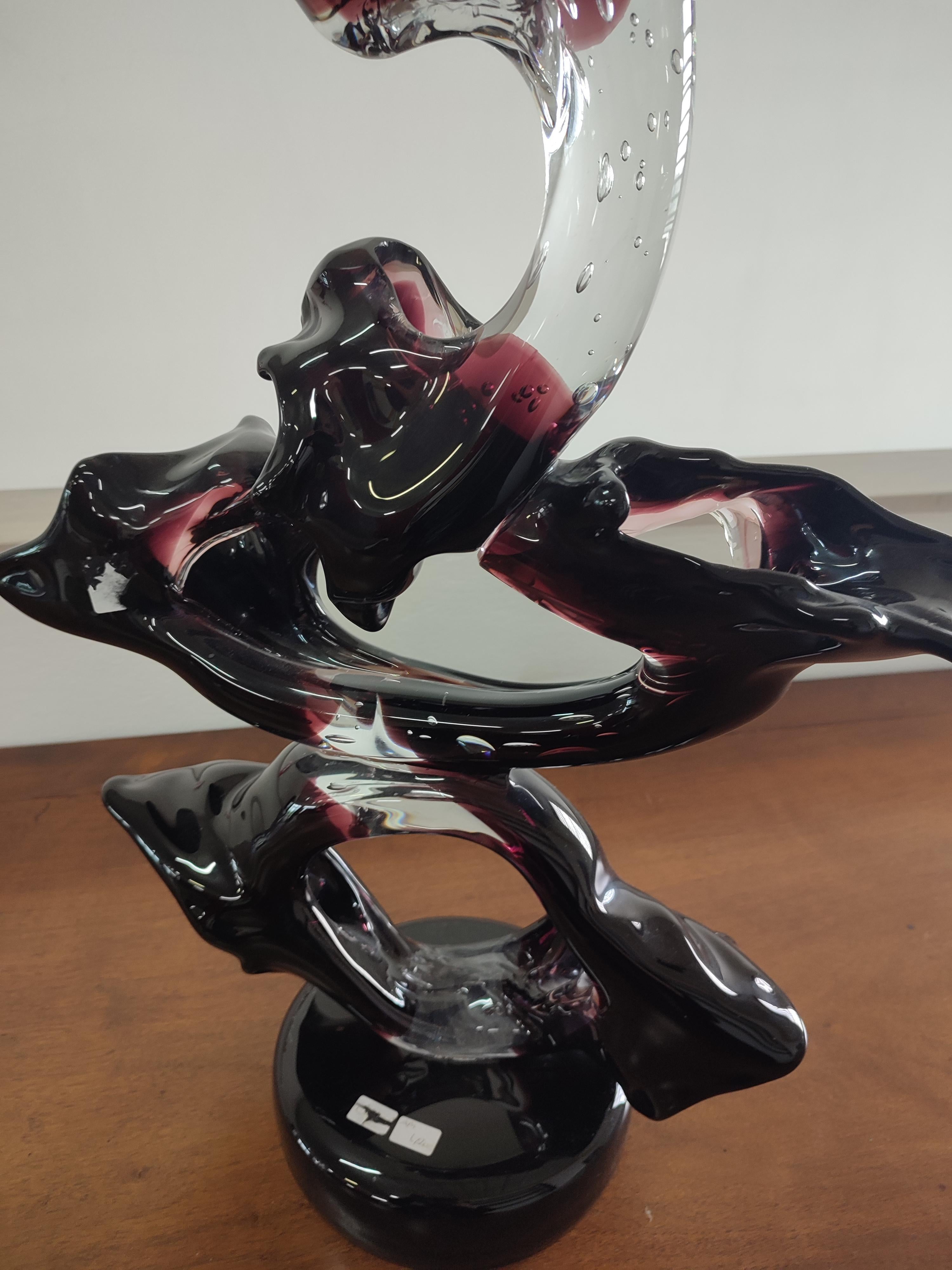 Modern Murano blown glass sculpture For Sale