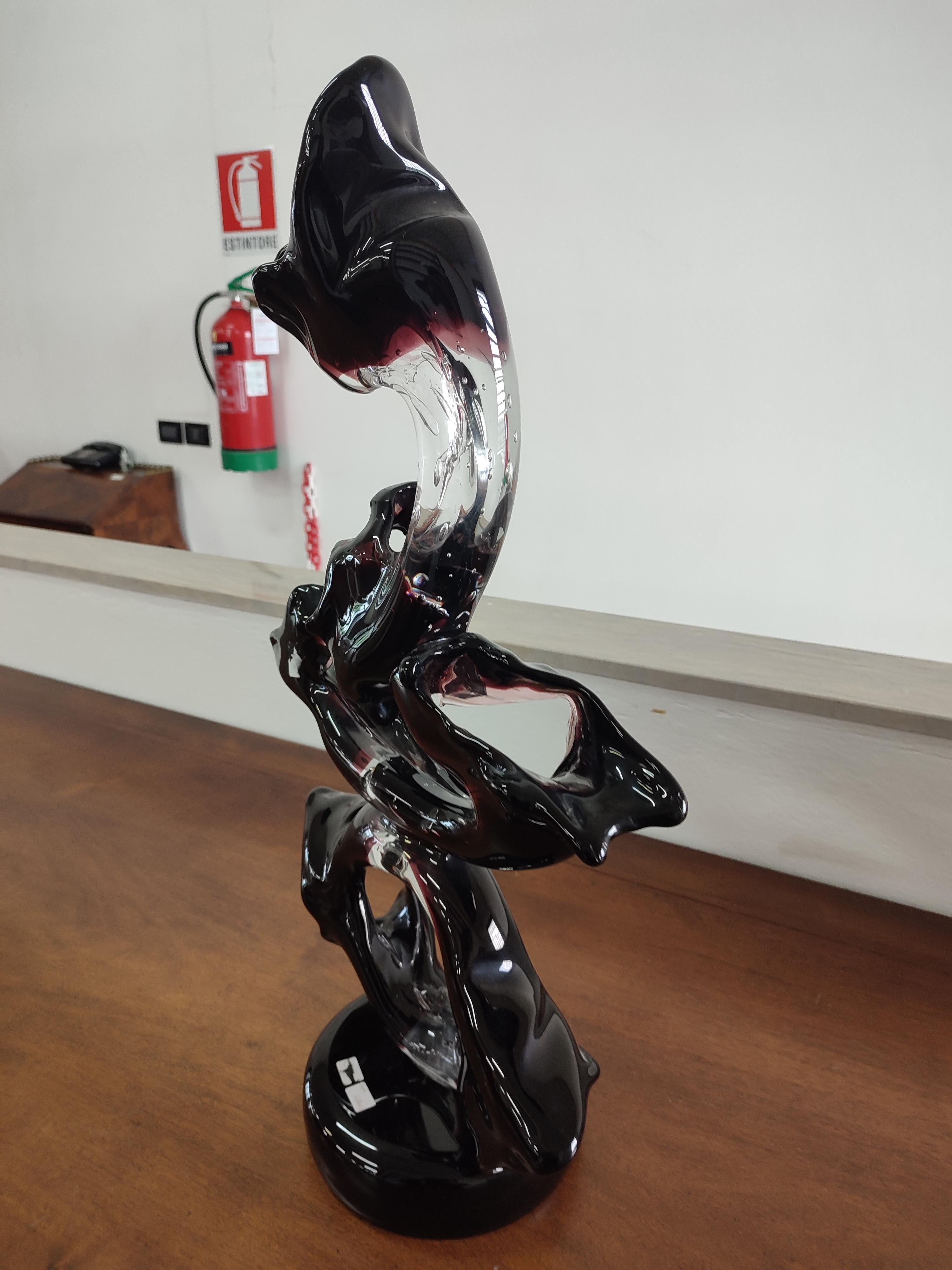 Hand-Crafted Murano blown glass sculpture For Sale