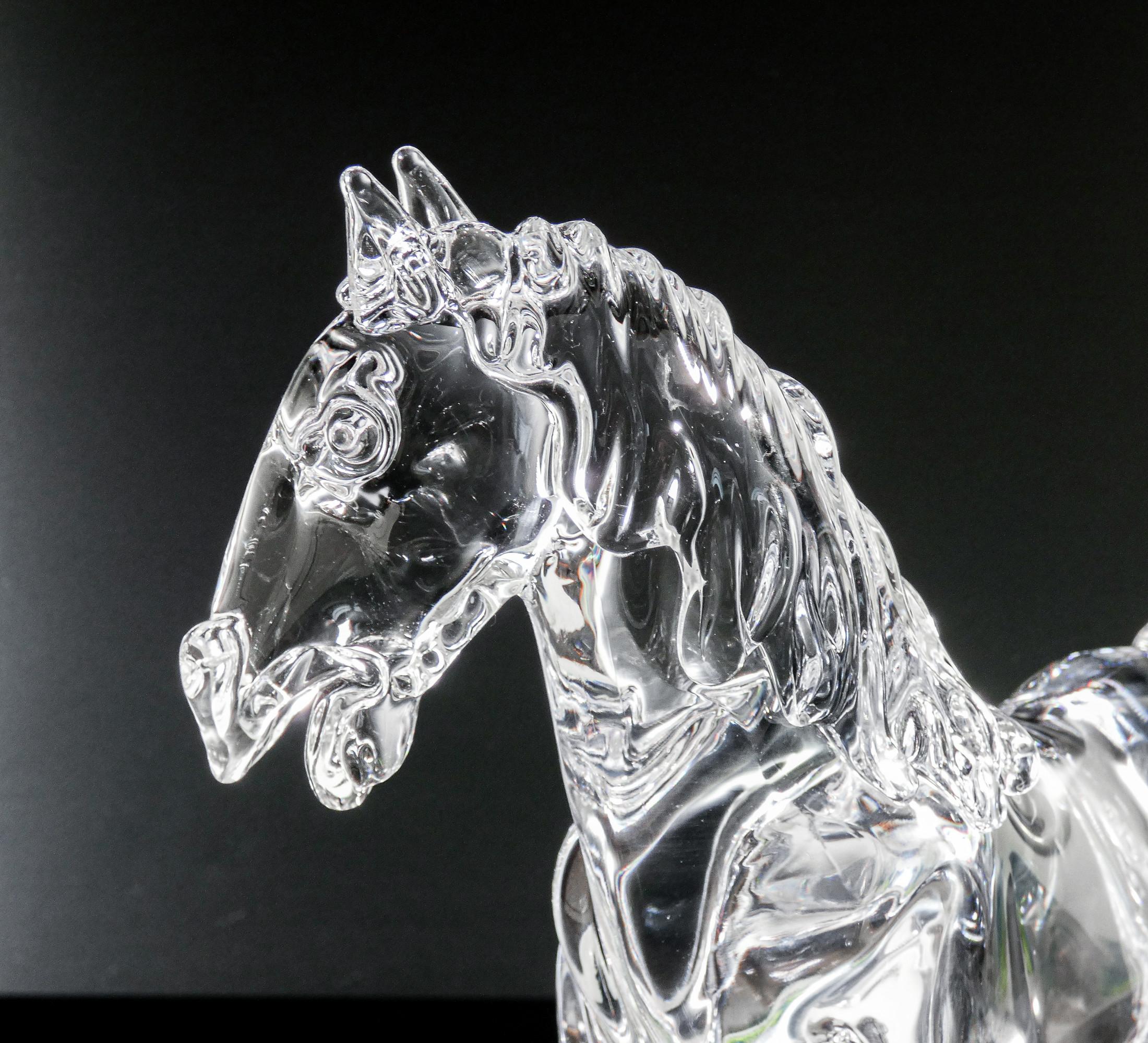 Blown glass sculpture signed Arnaldo ZANELLA. Horse. Murano, 80s For Sale 6