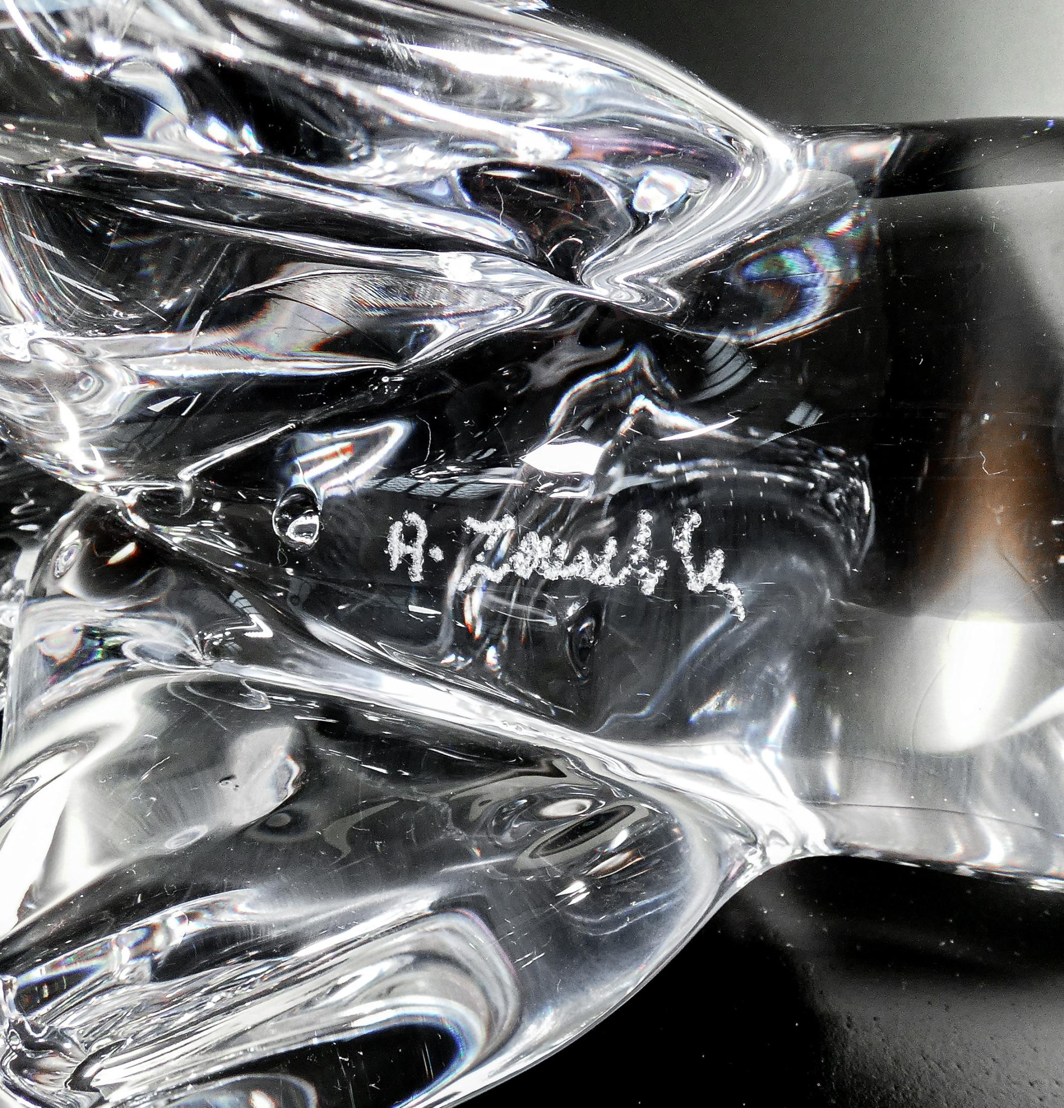 Blown glass sculpture signed Arnaldo ZANELLA. Horse. Murano, 80s For Sale 7