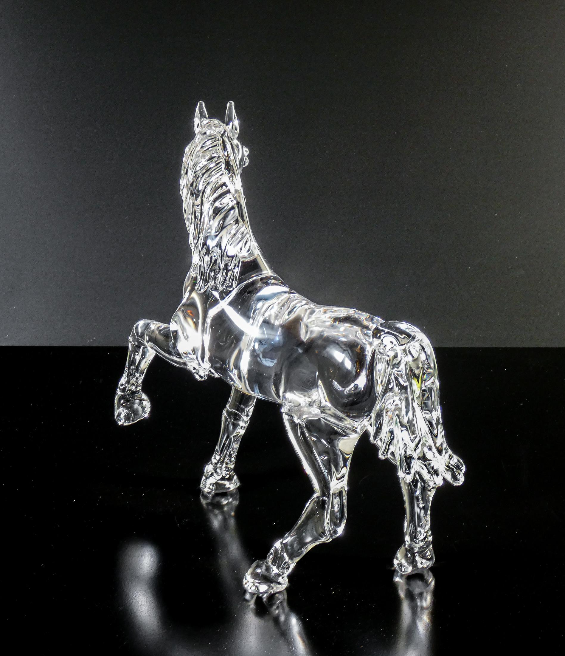 Blown glass sculpture signed Arnaldo ZANELLA. Horse. Murano, 80s For Sale 2