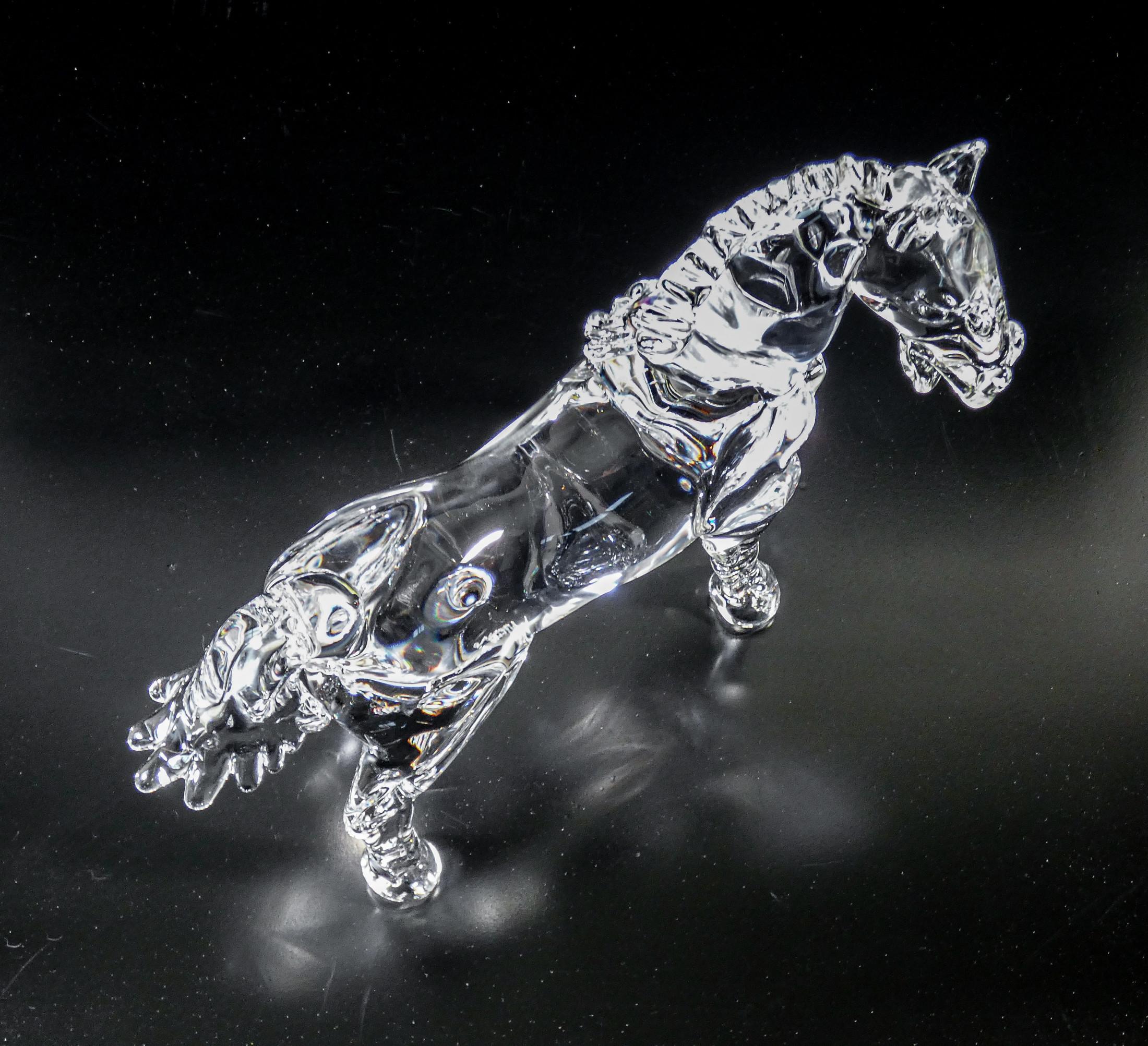 Blown glass sculpture signed Arnaldo ZANELLA. Horse. Murano, 80s For Sale 3