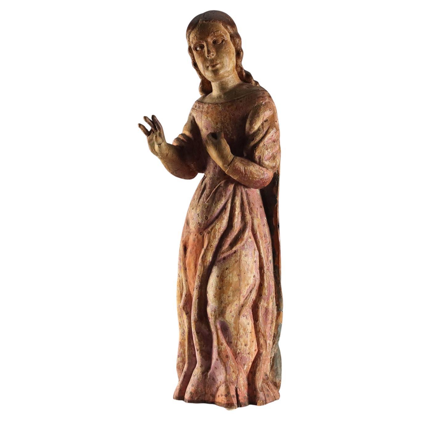 Scultura intagliata e dipinta della Vergine Maria