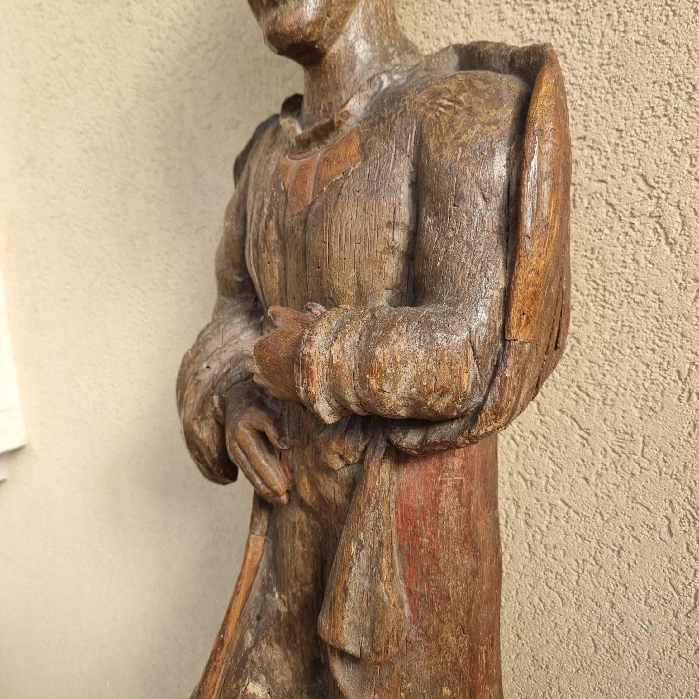 Scultura Lignea Femminile Fiamminga del 500 in vendita 7