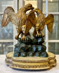 Scultura Lignea Policroma con colombi . Italia XVIII sec