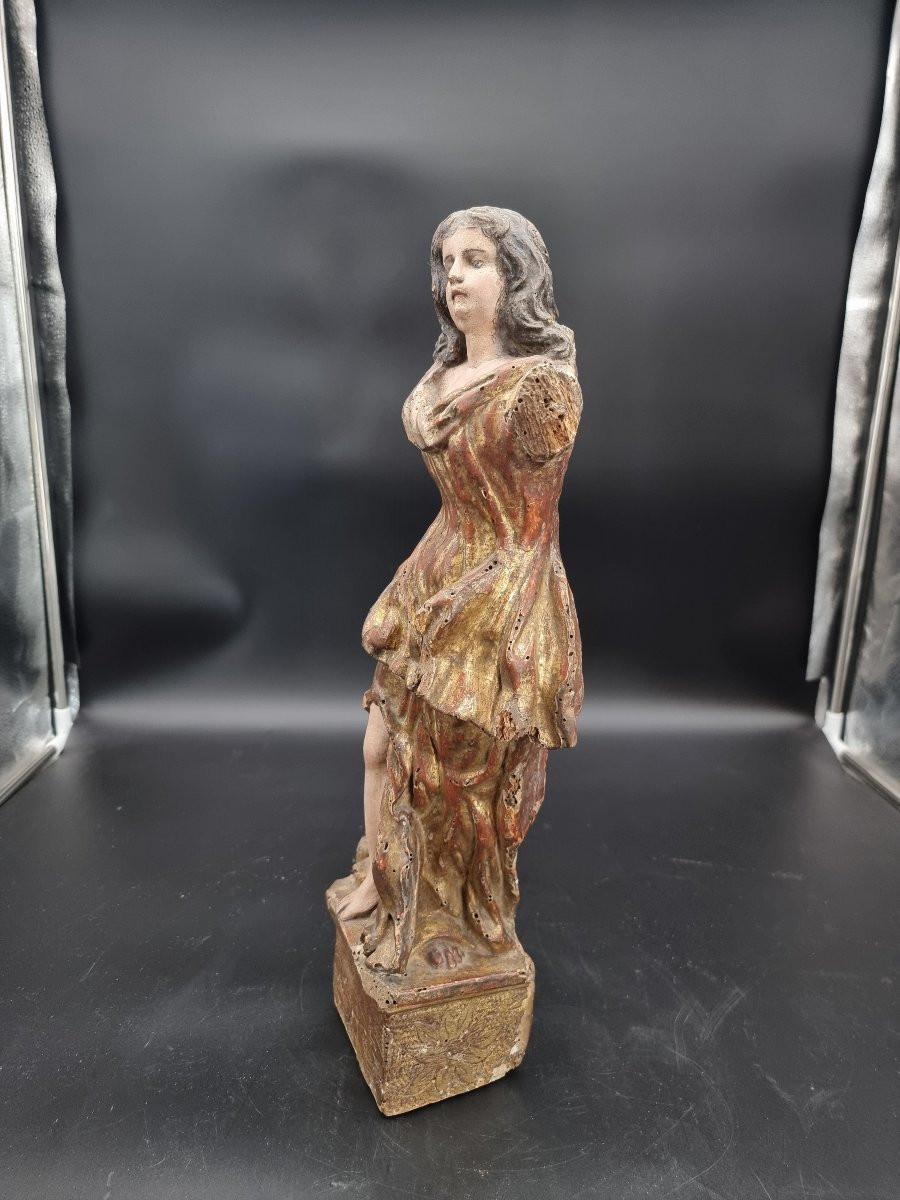 Scultura lignea policroma e dorata, Nord Italia, inizi XVIII secolo en Bueno estado para la venta en Vicenza, IT