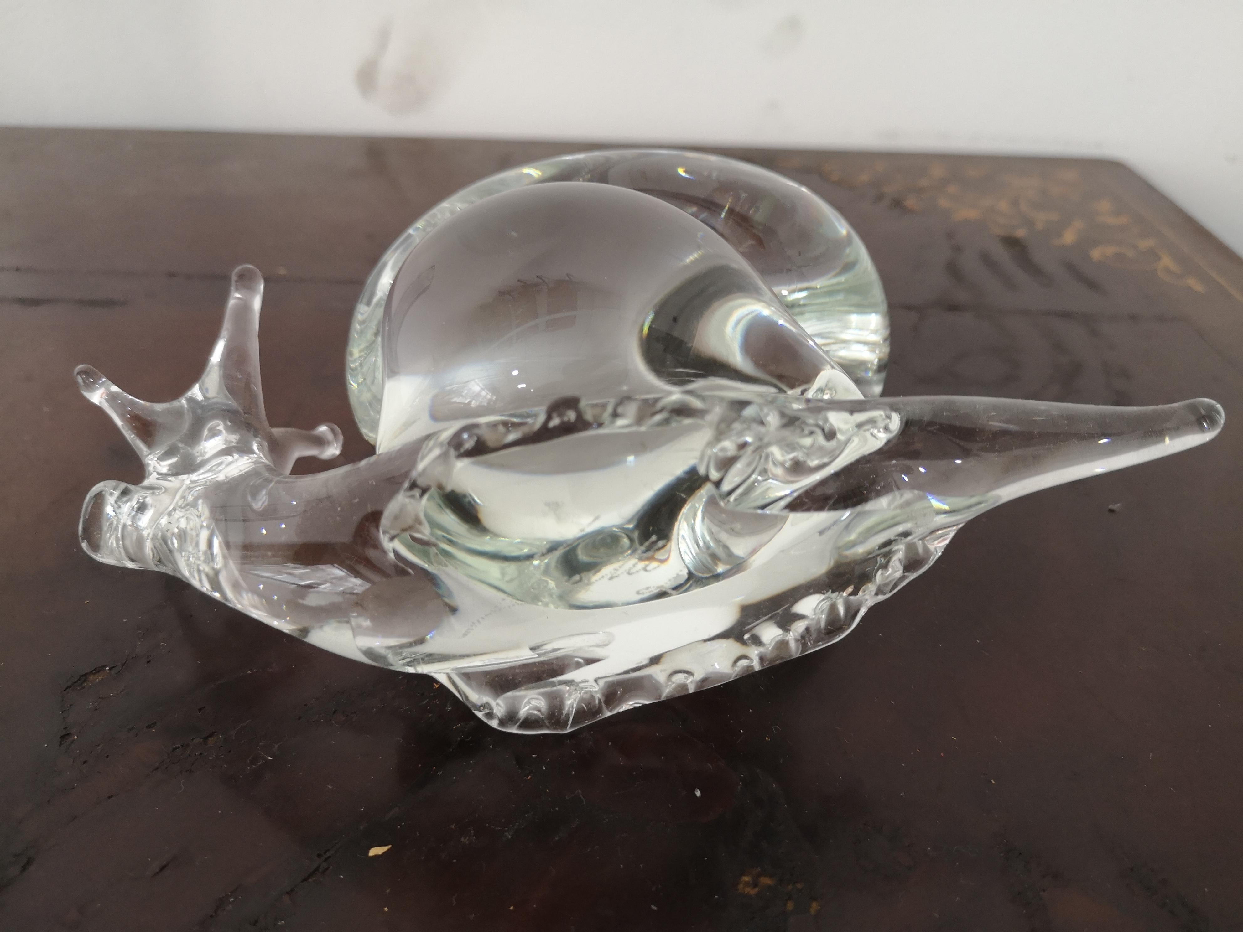 Scultura Lumaca in Vetro di Murano di Zanetti Murano anni 70 in vendita 3