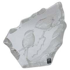 Scultura Mats Jonasson Sweden Glass 1980’s