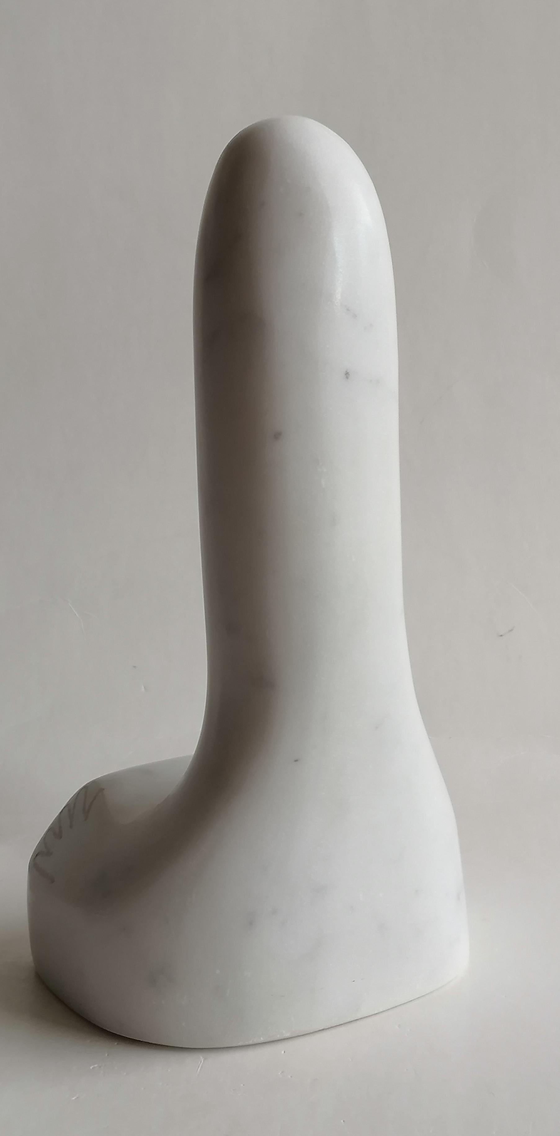 Particular sculpture, auspicious phallic form carved on white carrara marble.
Throughout the world , since ancient times and in many religions, the phallic form has always been considered the bearer of energy, good luck, and life.
Unique piece