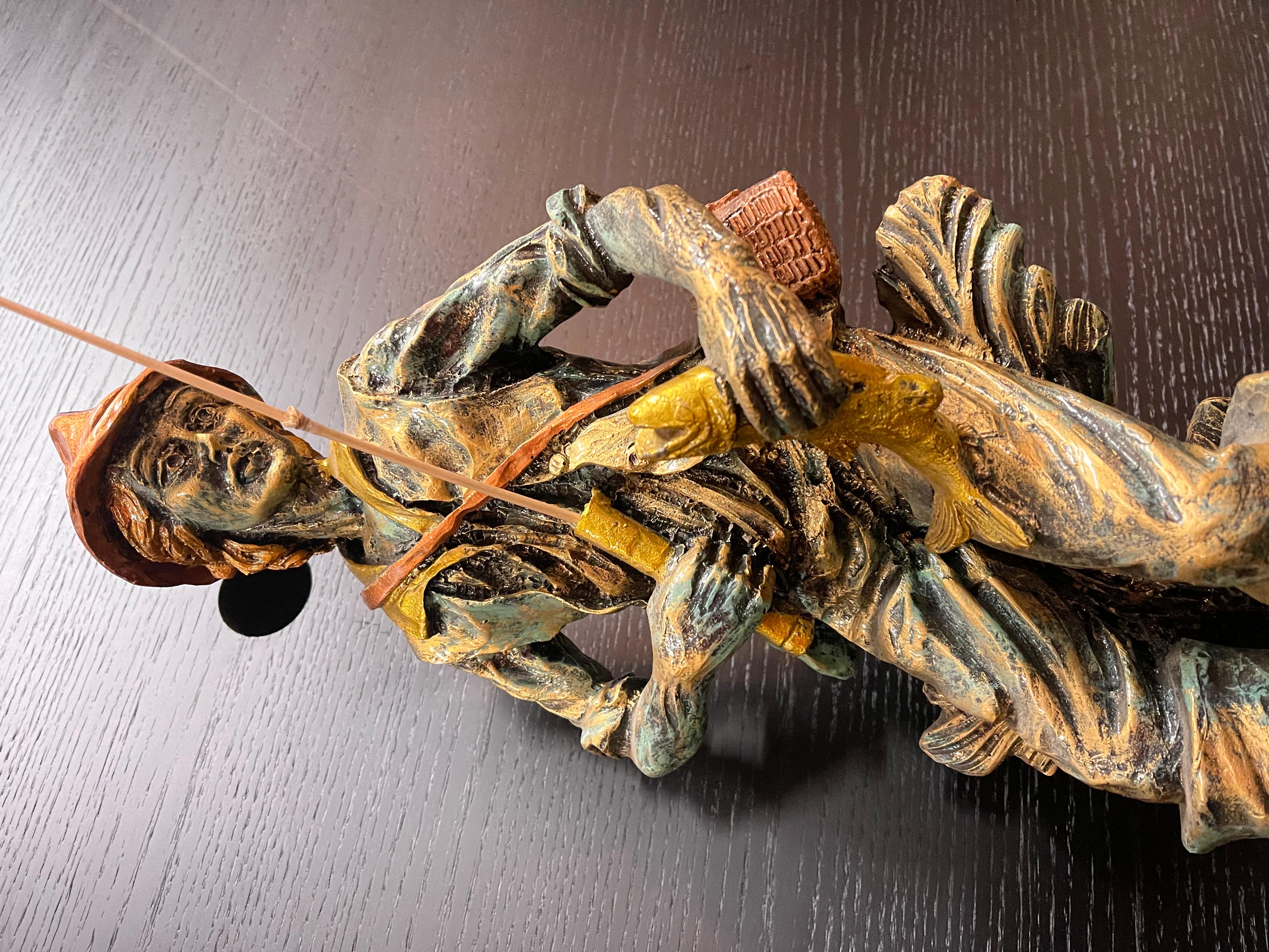 Other Vintage Fisherman Sculpture For Sale