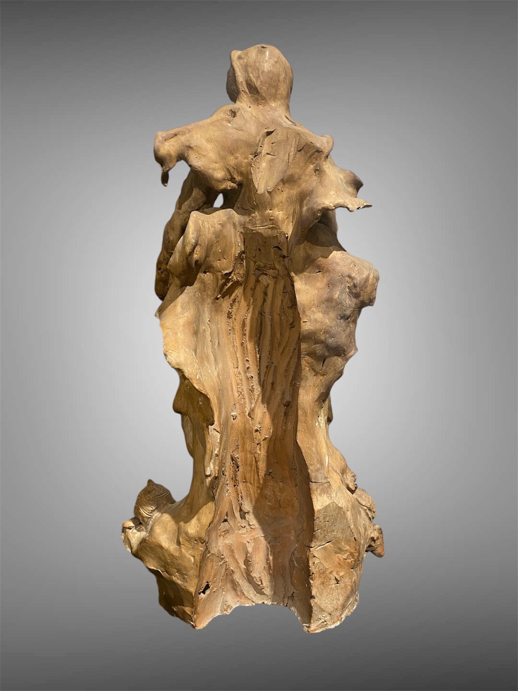 Scultura raffigurante Madonna in terracotta - fine XVIII secolo en venta 1