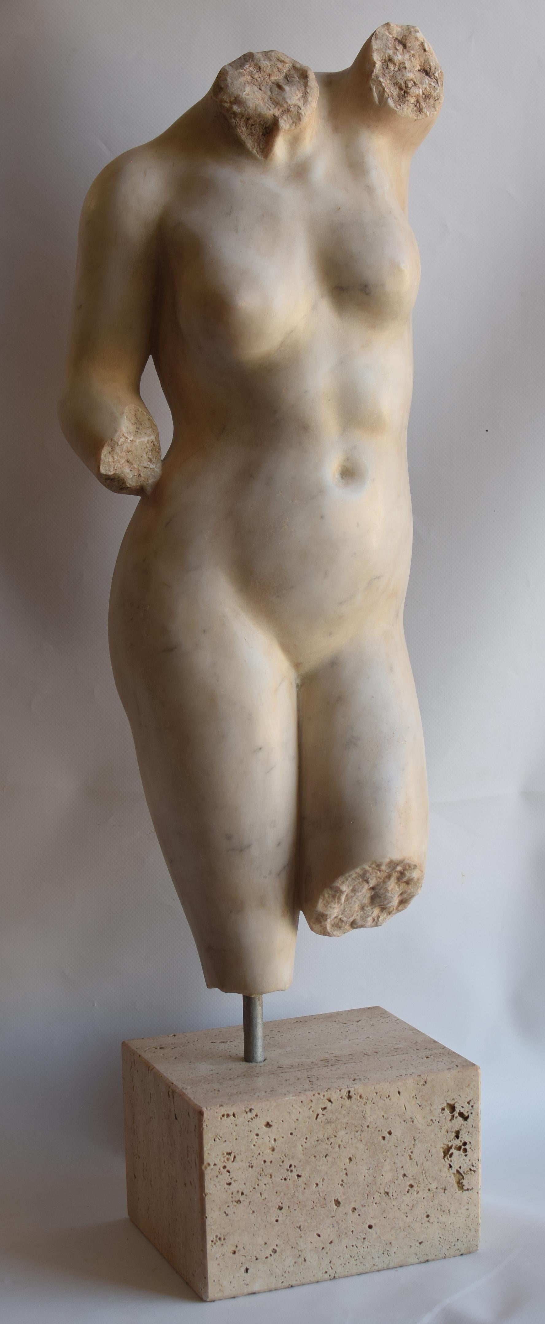 Scultura, Torso femminile, arte classica, arte greca, arte romana, Torso, marmo bianco Carrara, scultura classica, torso antico, torso greco, torso Venere
Torso femminile scolpito su  marmo bianco di Carrara, stile classico
Poggiante su una base in