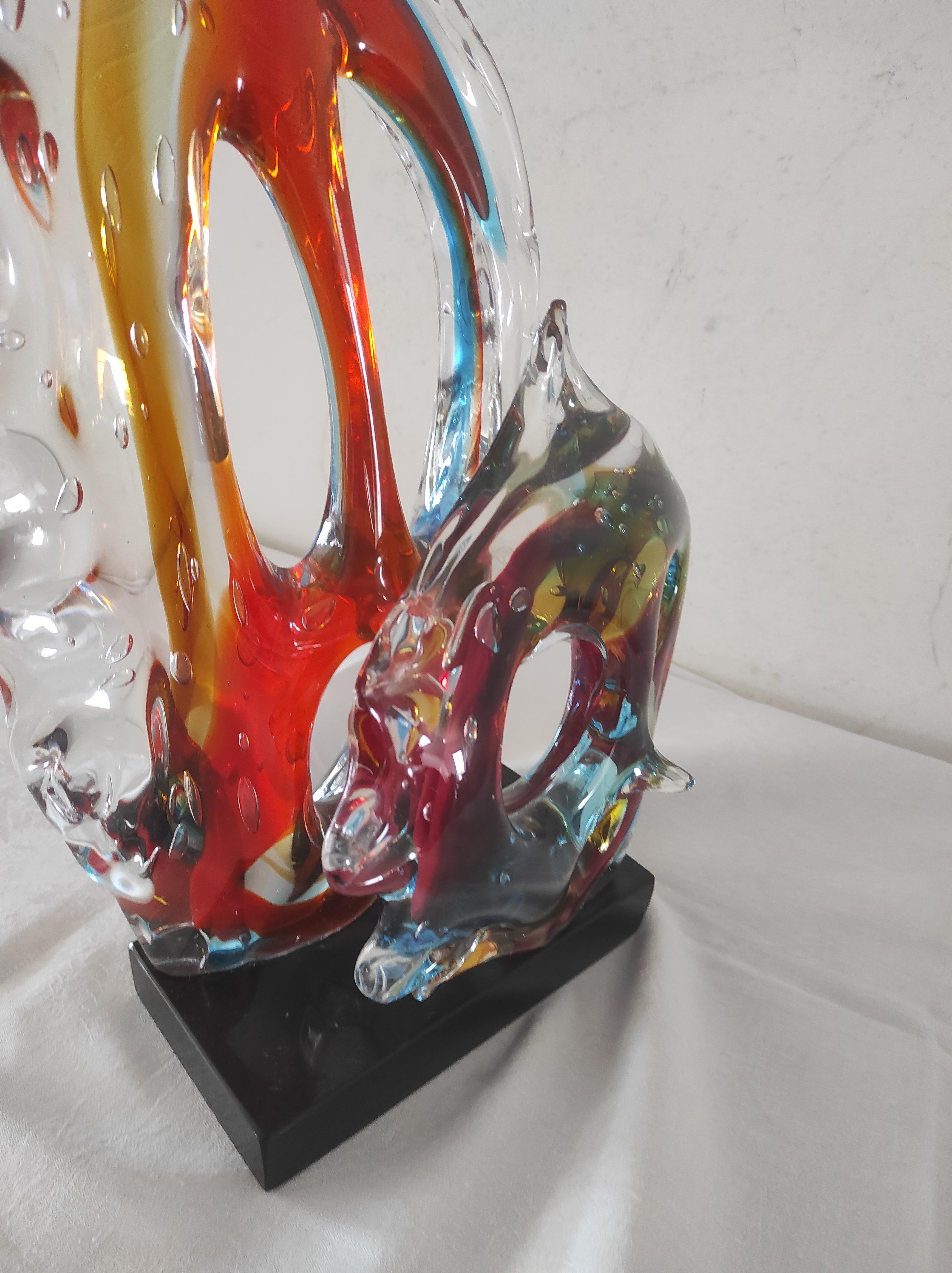 Blown Glass Sculpture Scream of Munch For Sale