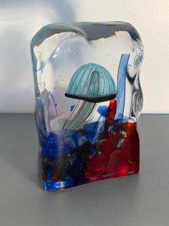 Skulptur/Kunstglasvase aus Murano, signiert von Pino Signoretto
