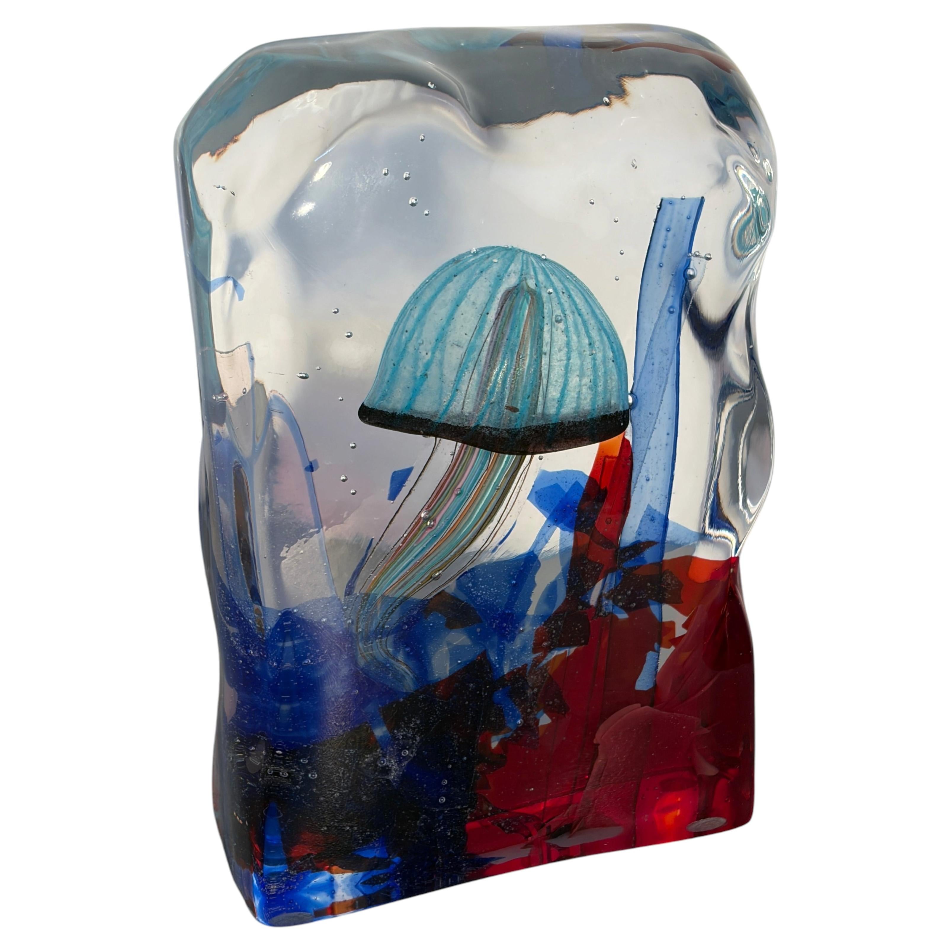 Sculpture/Artistic Murano glass vase by Pino Signoretto For Sale