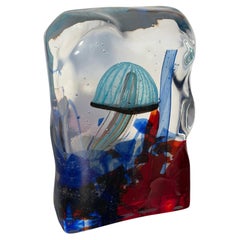 Skulptur/Kunstglasvase aus Murano, signiert von Pino Signoretto