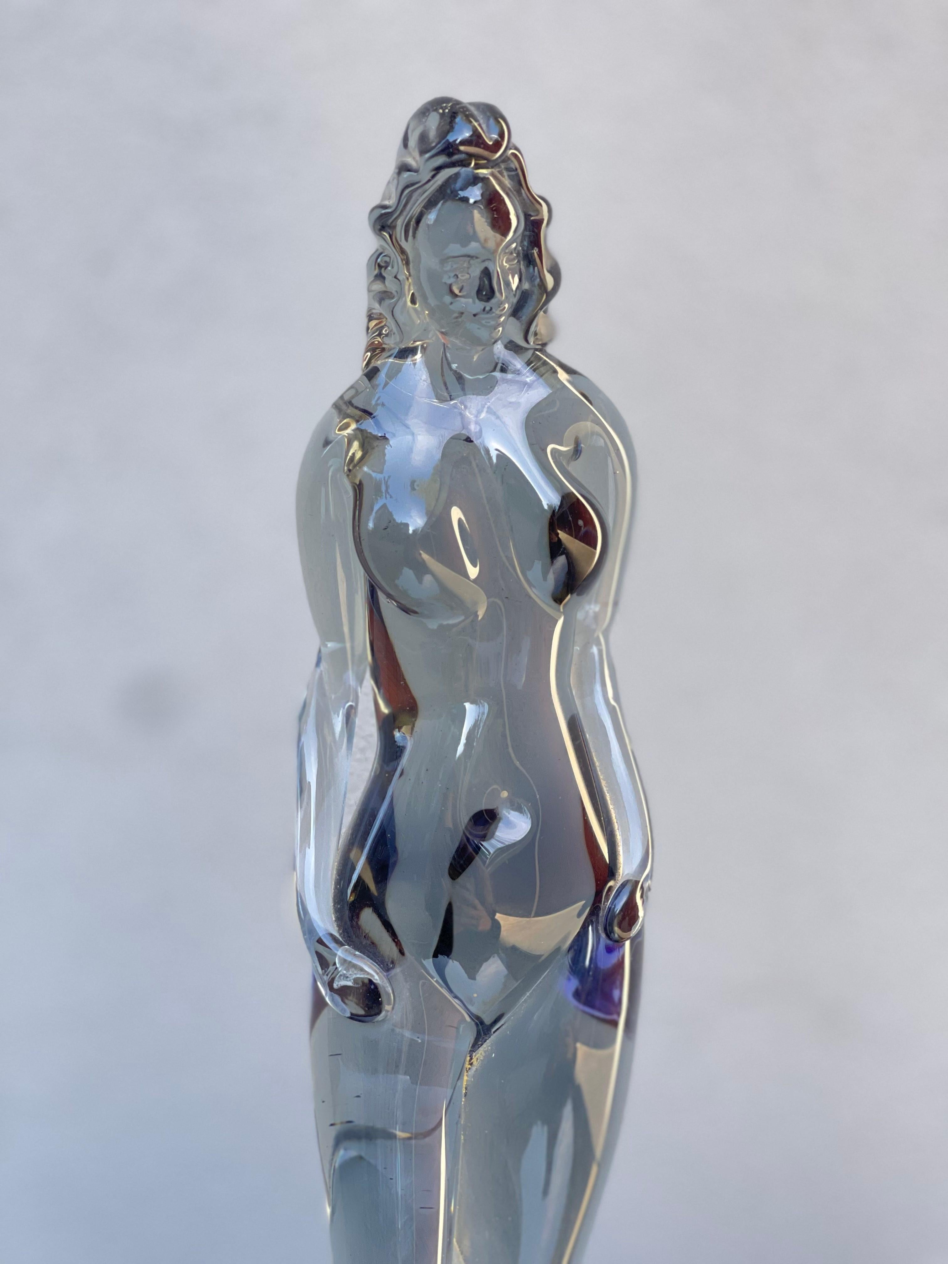 Italiano scultura vetro di murano raffigurazione femminile - attr. SEGUSO - anni 60 - 60 in vendita
