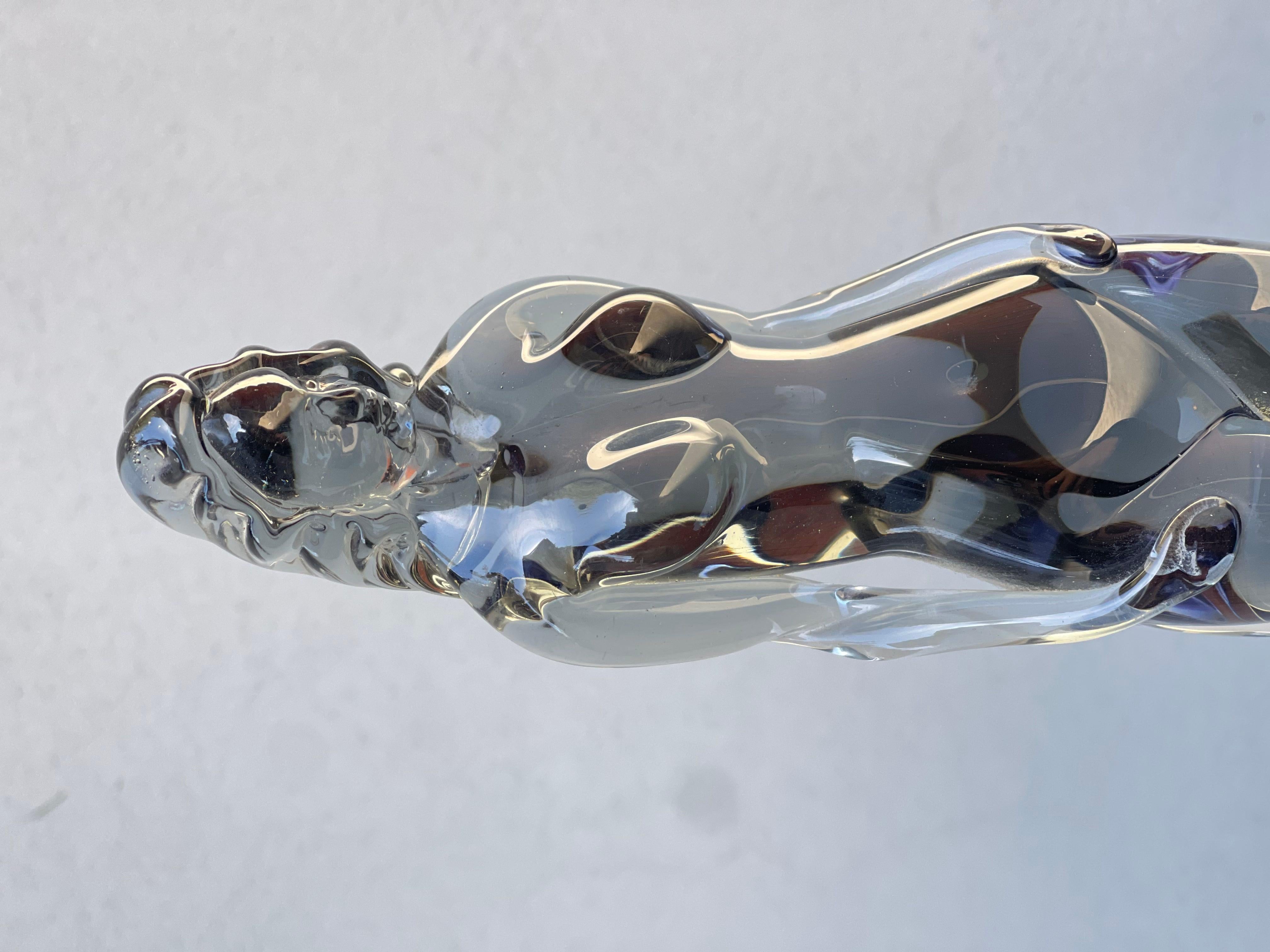 scultura vetro di murano raffigurazione femminile - attr. SEGUSO - anni 60 - 60 In condizioni discrete in vendita a Milano, MI