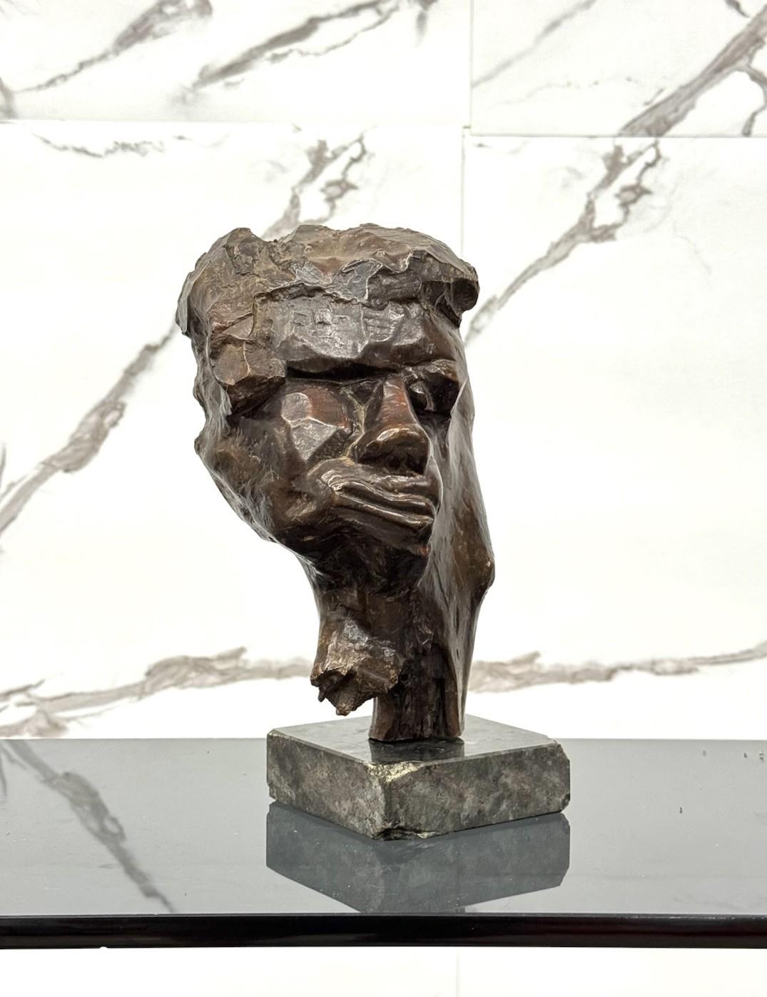 Italian Scultura Volto Scolpito Liliana Casella Muratti Anni 70 en vente