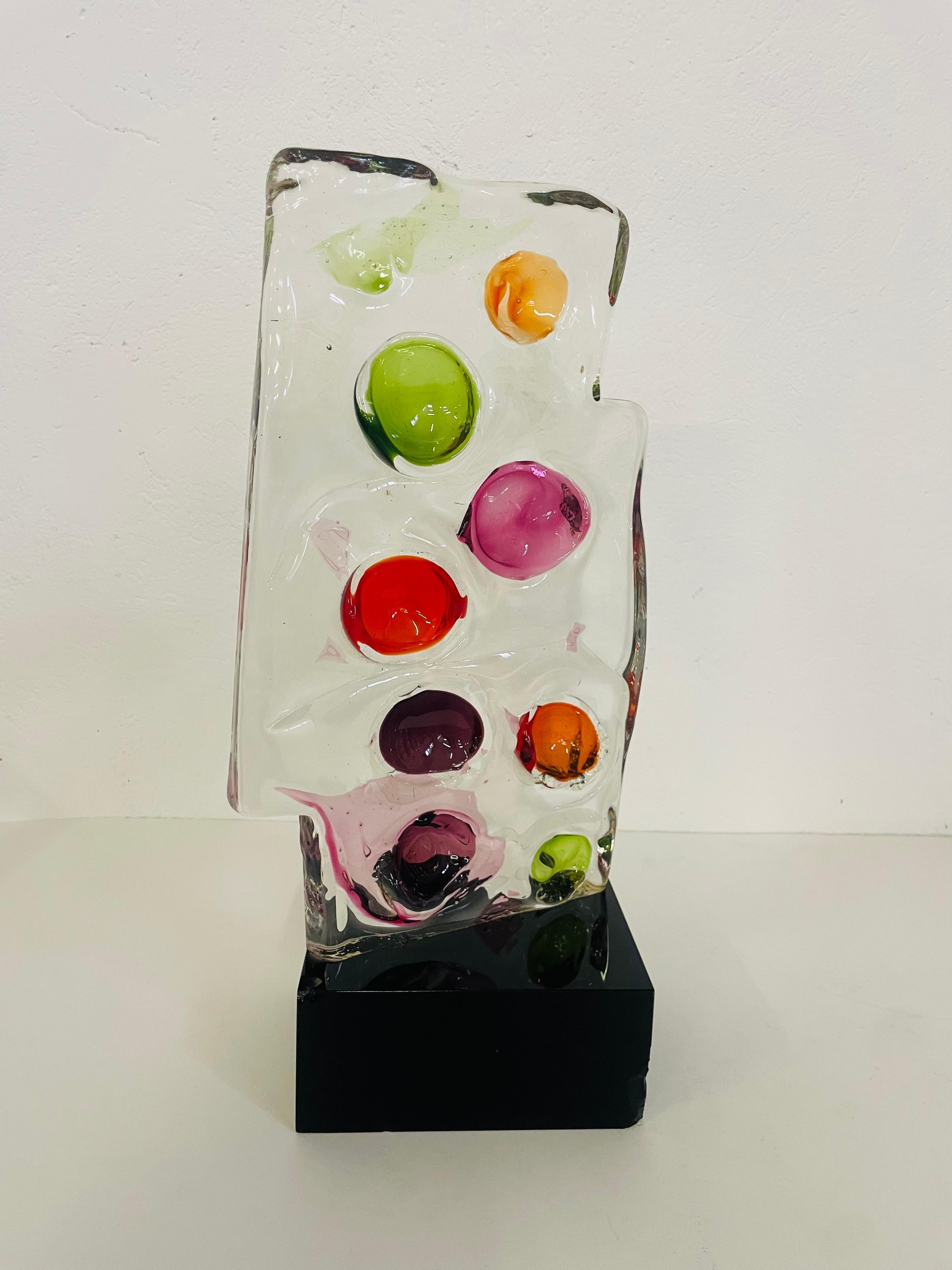 Sculpture en verre Vulcano d'Alfredo Barbini, Murano, années 1960. Il est parfois appelé Vulcain. Signé 