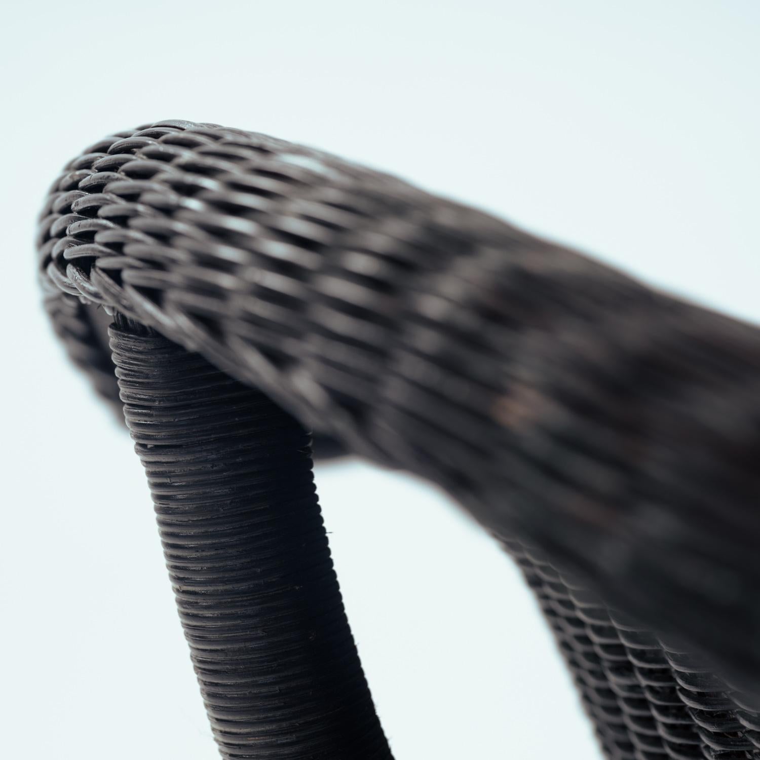 Sillón de ratán trípode orgánico Scultural, 2, años 80 en venta 7