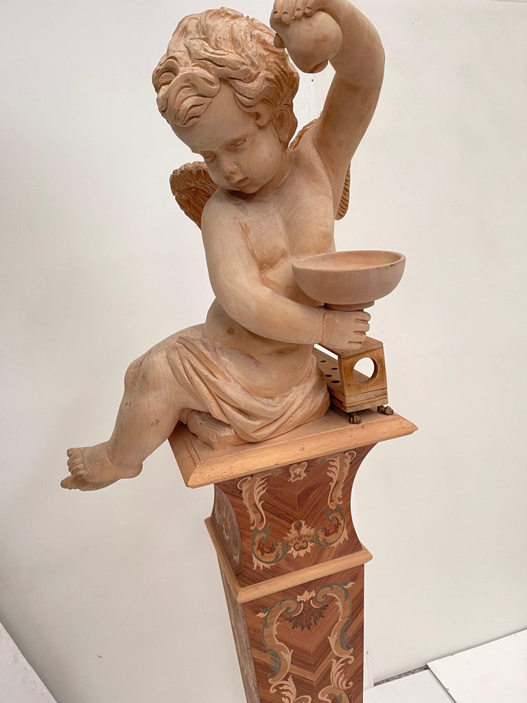 Colonna scultura in legno grezzo recuperata in laboratorio di famous  scultore 70 For Sale at 1stDibs | sculture in legno famose